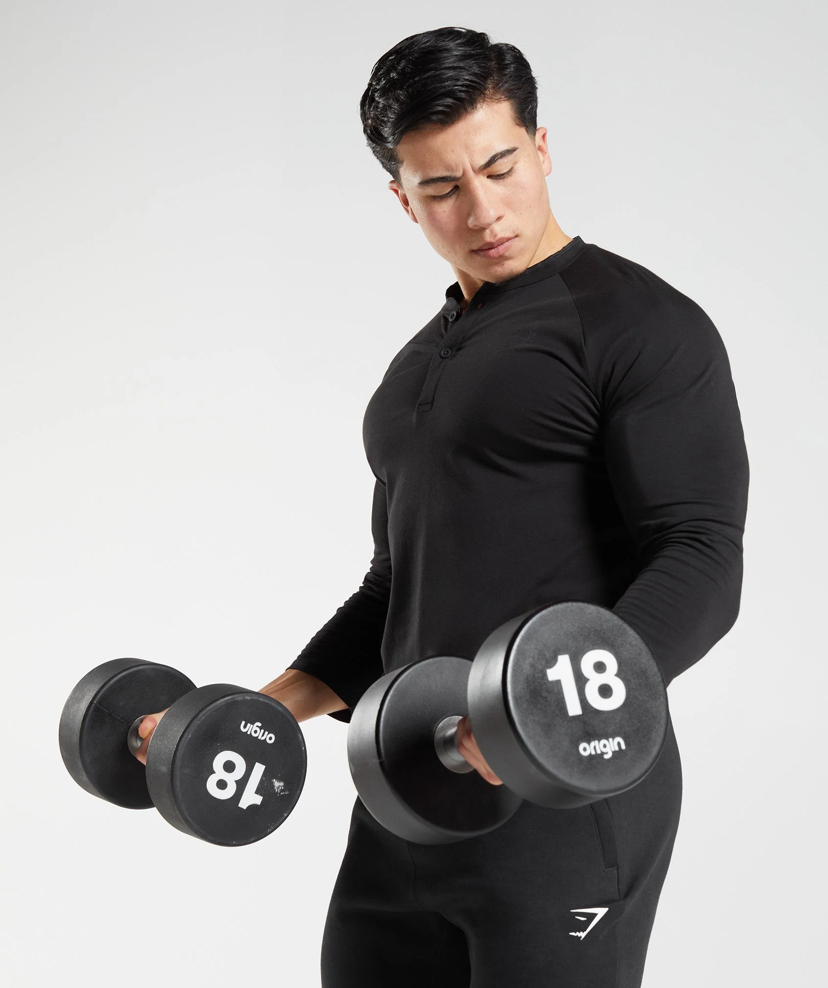 Gymshark Legacy Henley Top - Black - Image 4