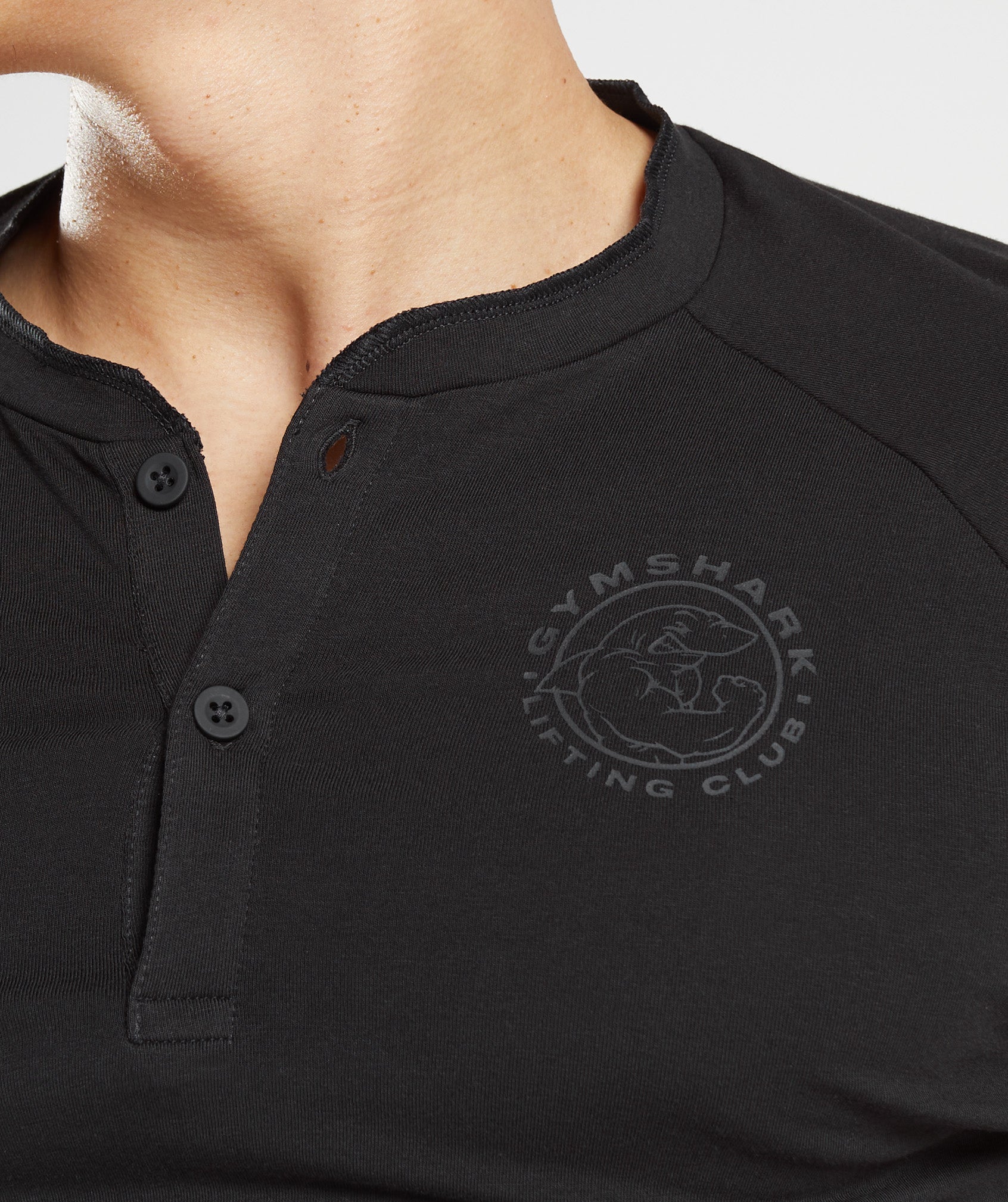 Gymshark Legacy Henley Top - Black - Image 5