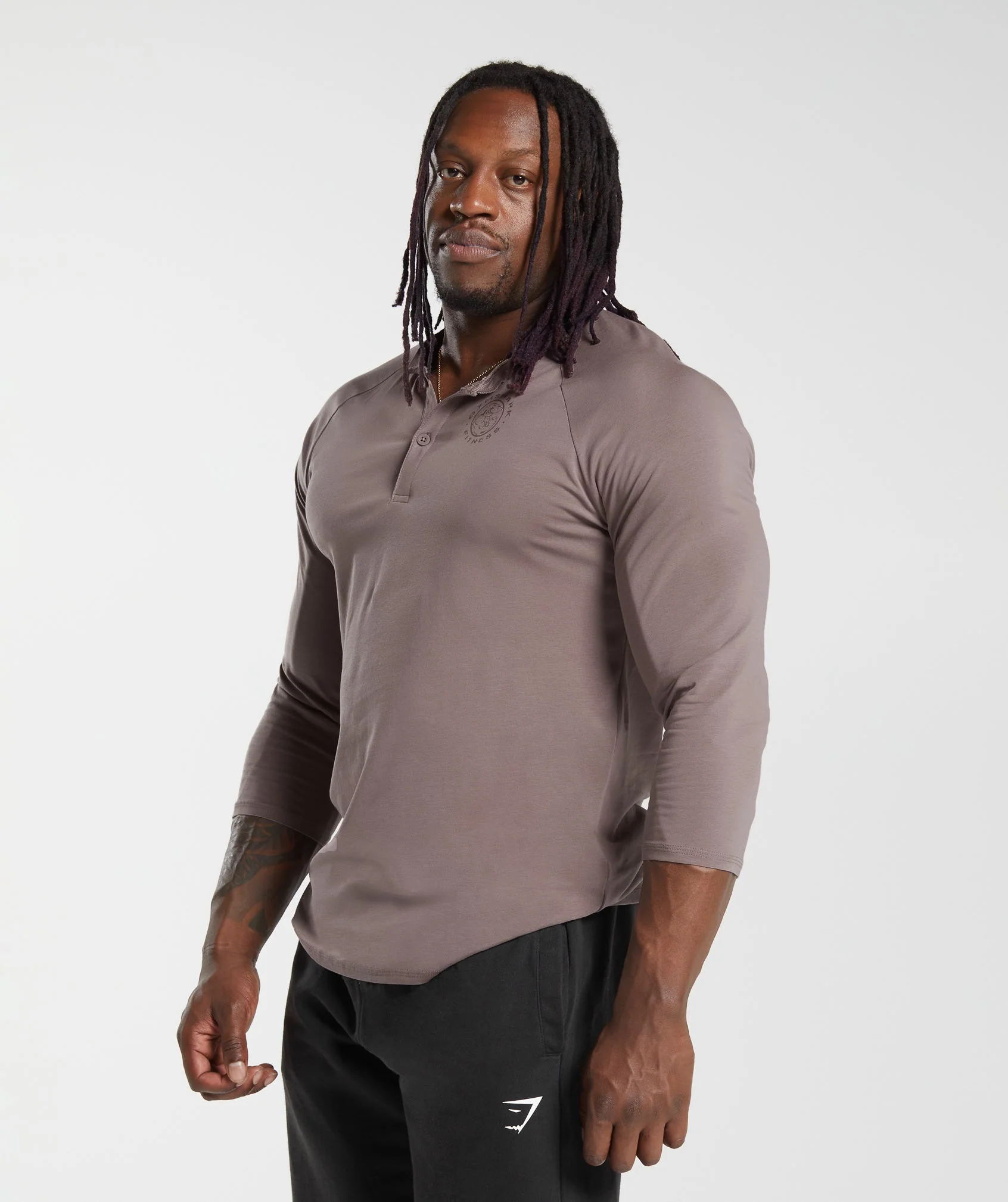 Gymshark Legacy Henley - Washed Mauve - Image 3