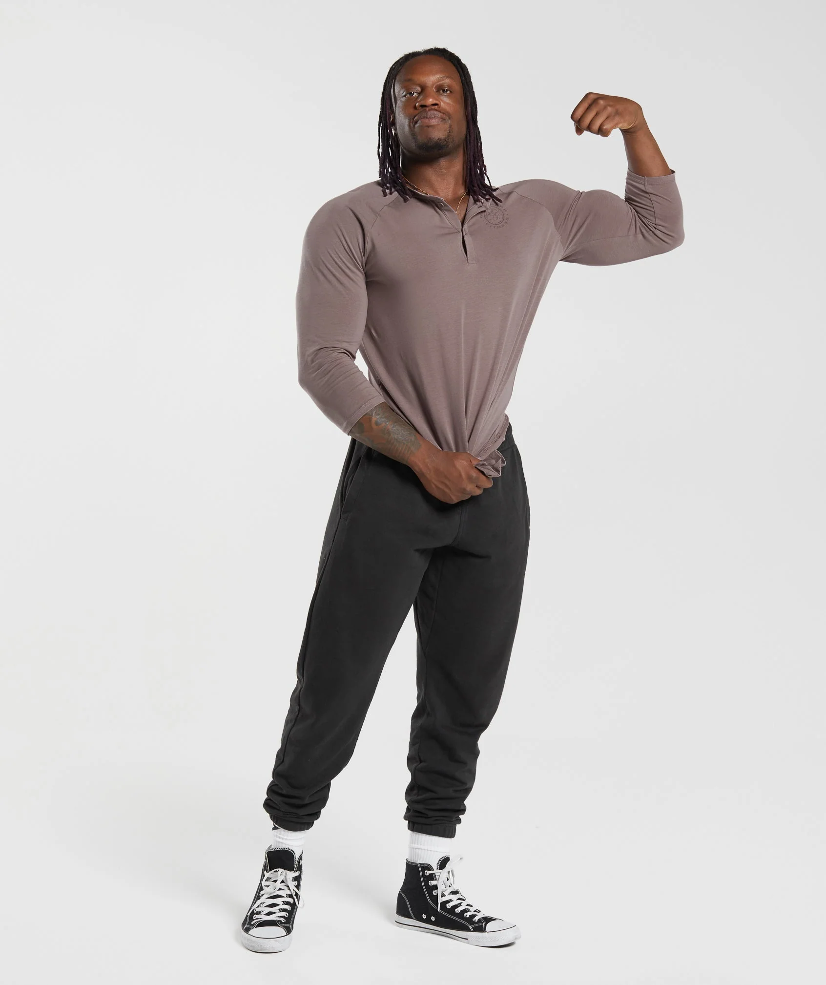Gymshark Legacy Henley - Washed Mauve - Image 4