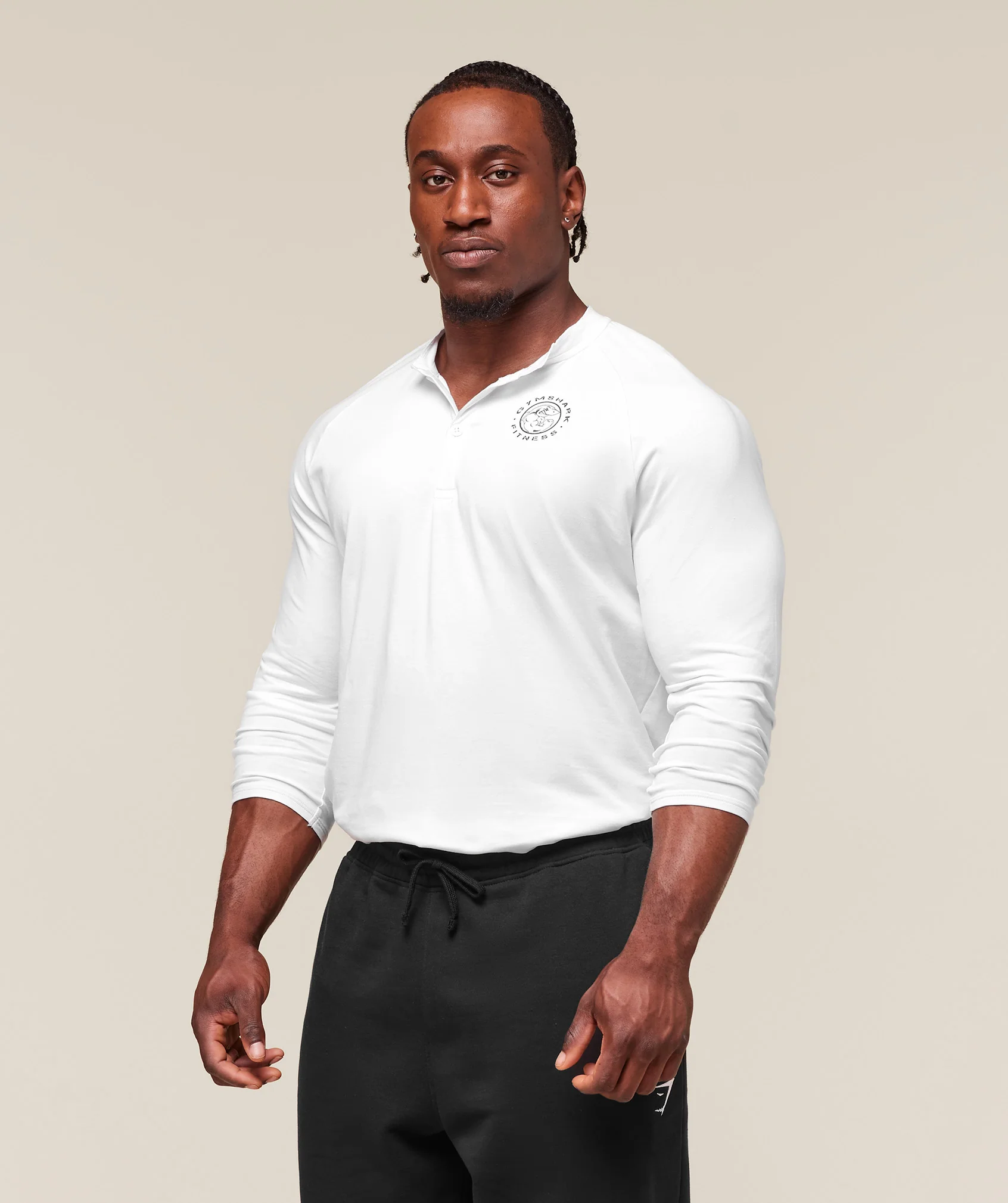 Gymshark Legacy Henley - White - Image 2