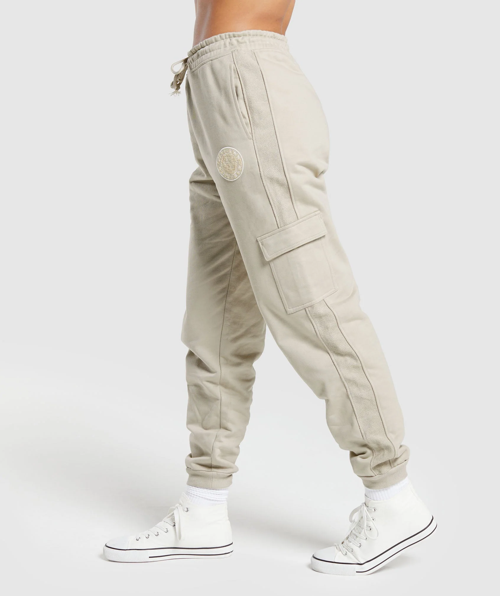 Gymshark Legacy Joggers - Washed Stone Brown - Image 3