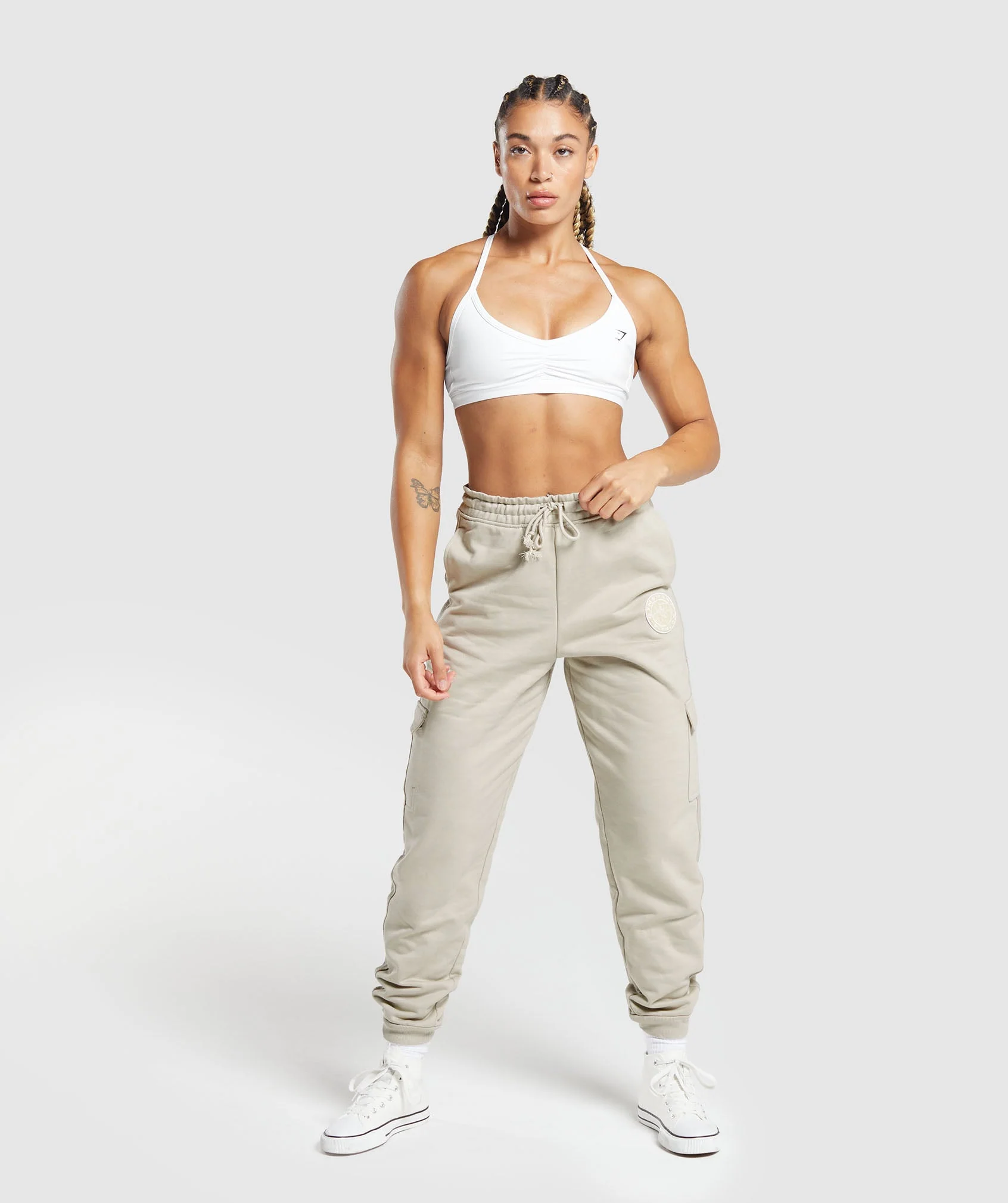 Gymshark Legacy Joggers - Washed Stone Brown - Image 4