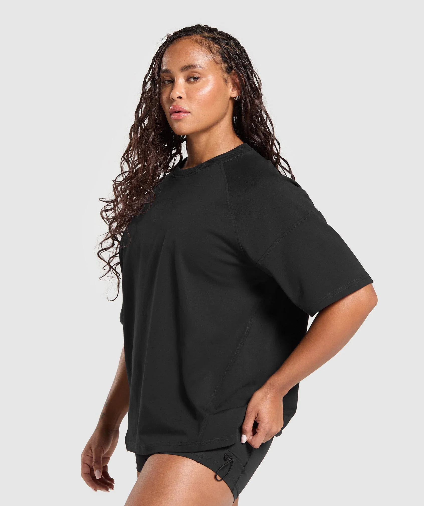 Gymshark Legacy Logo Oversized T-Shirt - Black - Image 3