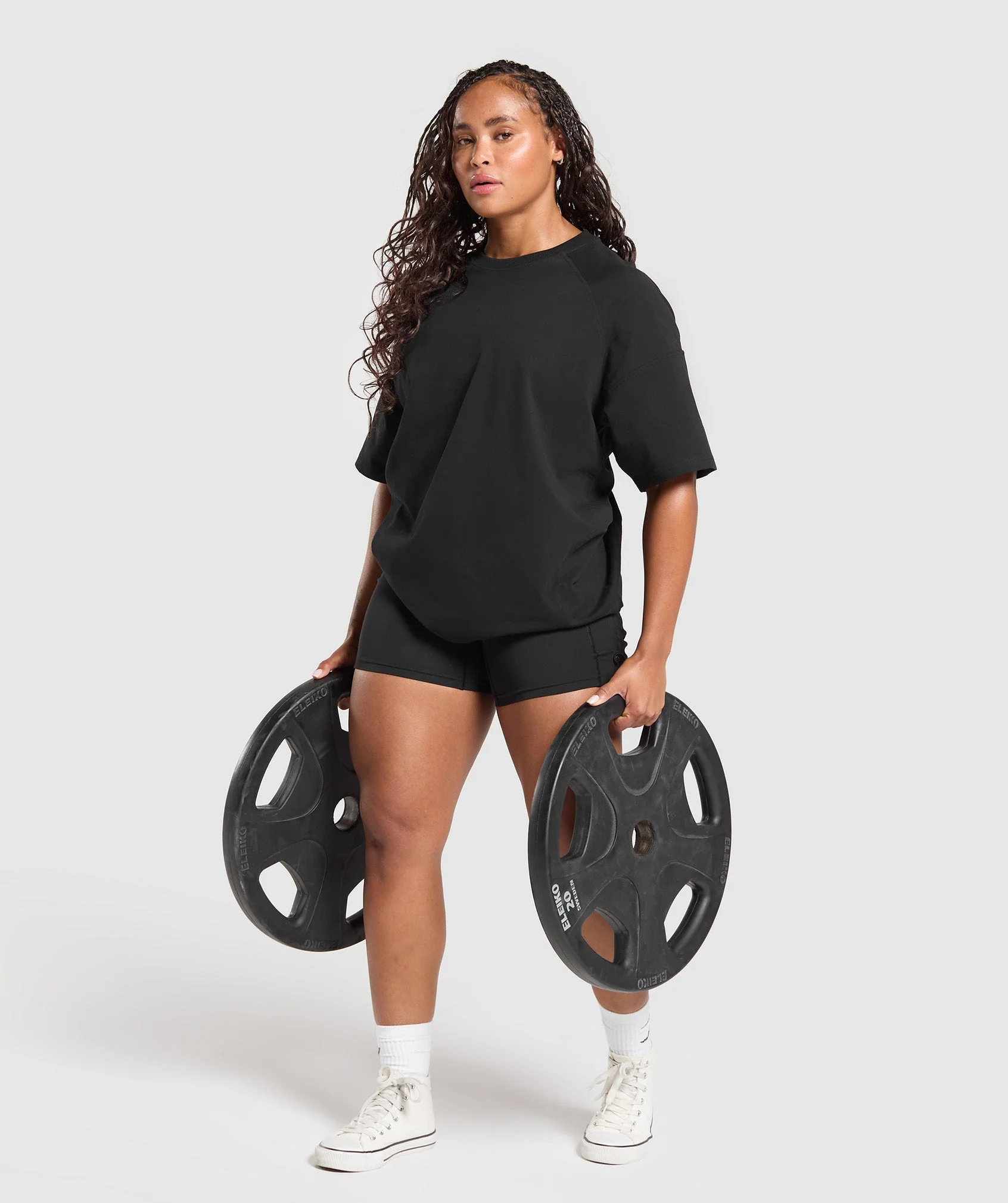 Gymshark Legacy Logo Oversized T-Shirt - Black - Image 4