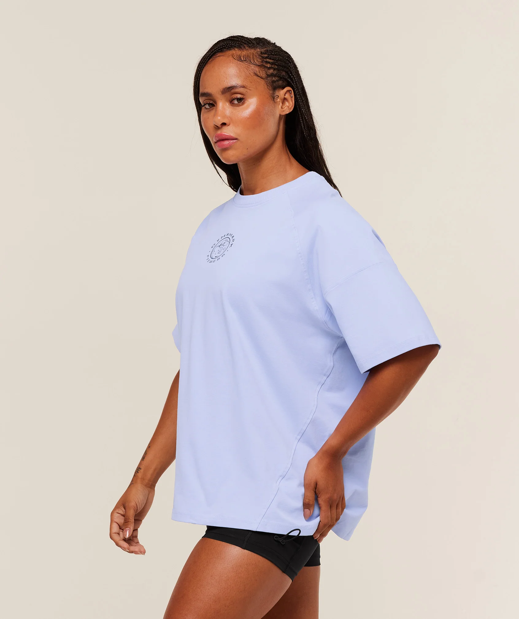 Gymshark Legacy Logo Oversized T-Shirt - Peri Blue - Image 3