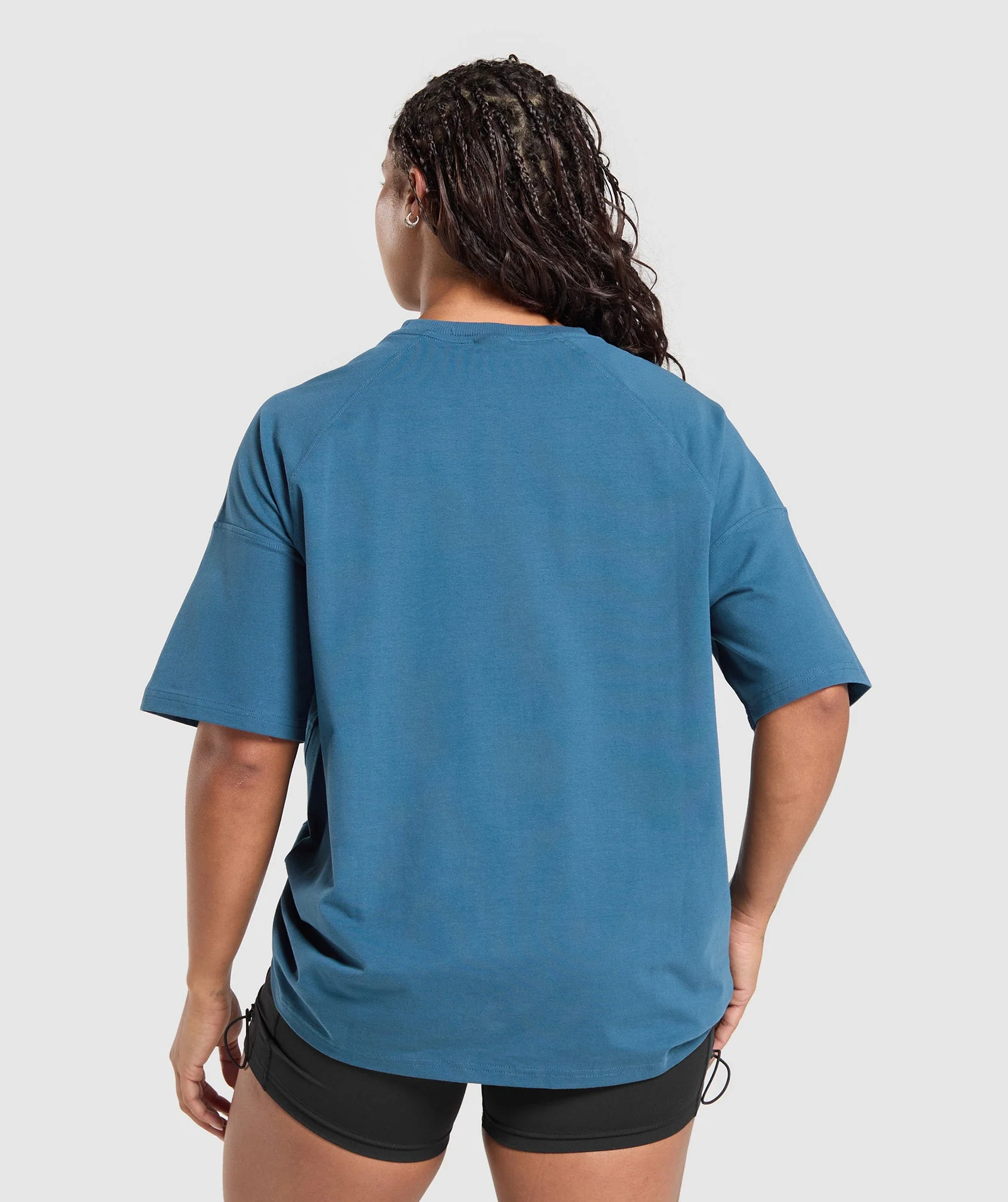 Gymshark Legacy Logo Oversized T-Shirt - Success Blue - Image 2