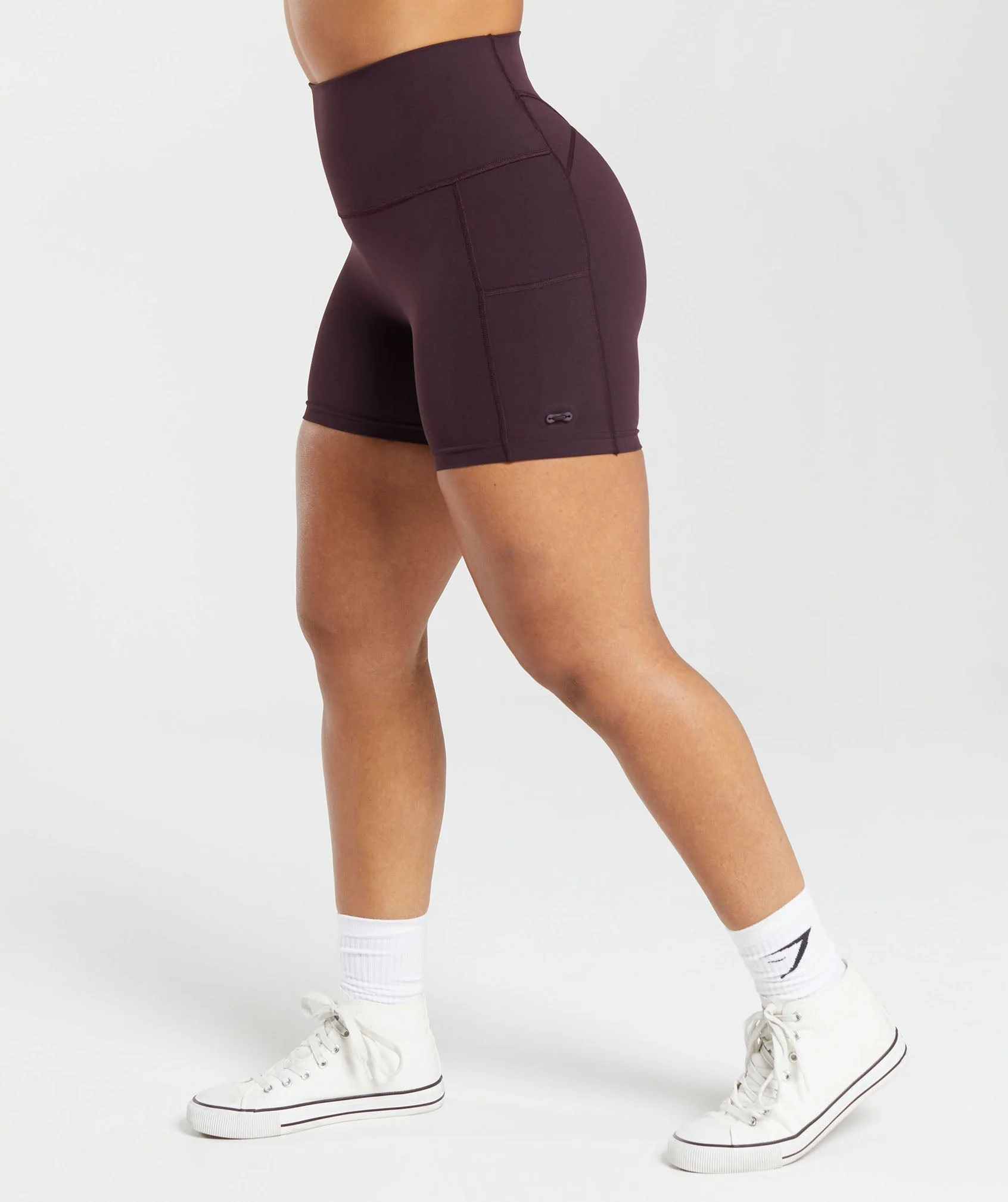 Gymshark Legacy Tight Shorts - Plum Brown - Image 3