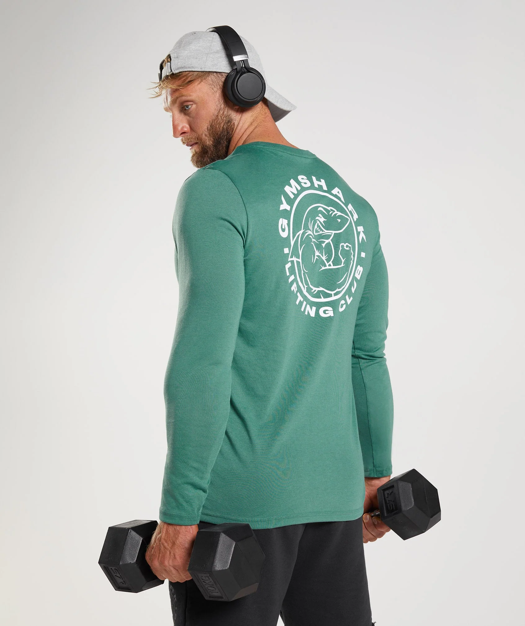 Gymshark Legacy Long Sleeve T-Shirt - Hoya Green - Image 2