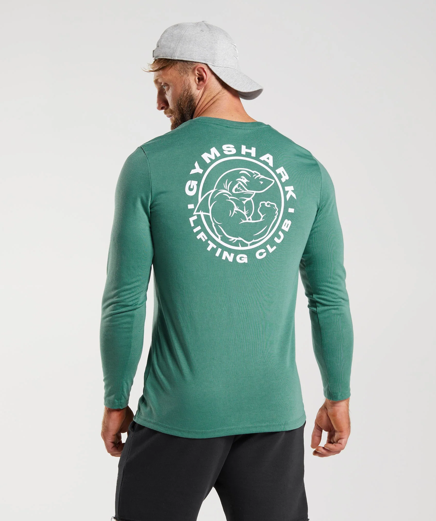 Gymshark Legacy Long Sleeve T-Shirt - Hoya Green - Image 3