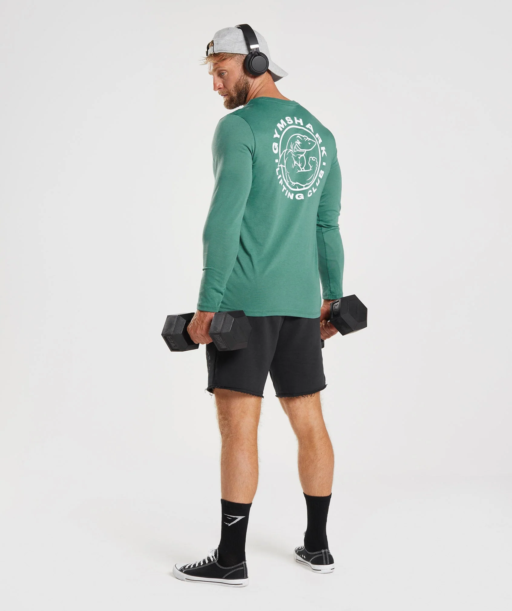 Gymshark Legacy Long Sleeve T-Shirt - Hoya Green - Image 4