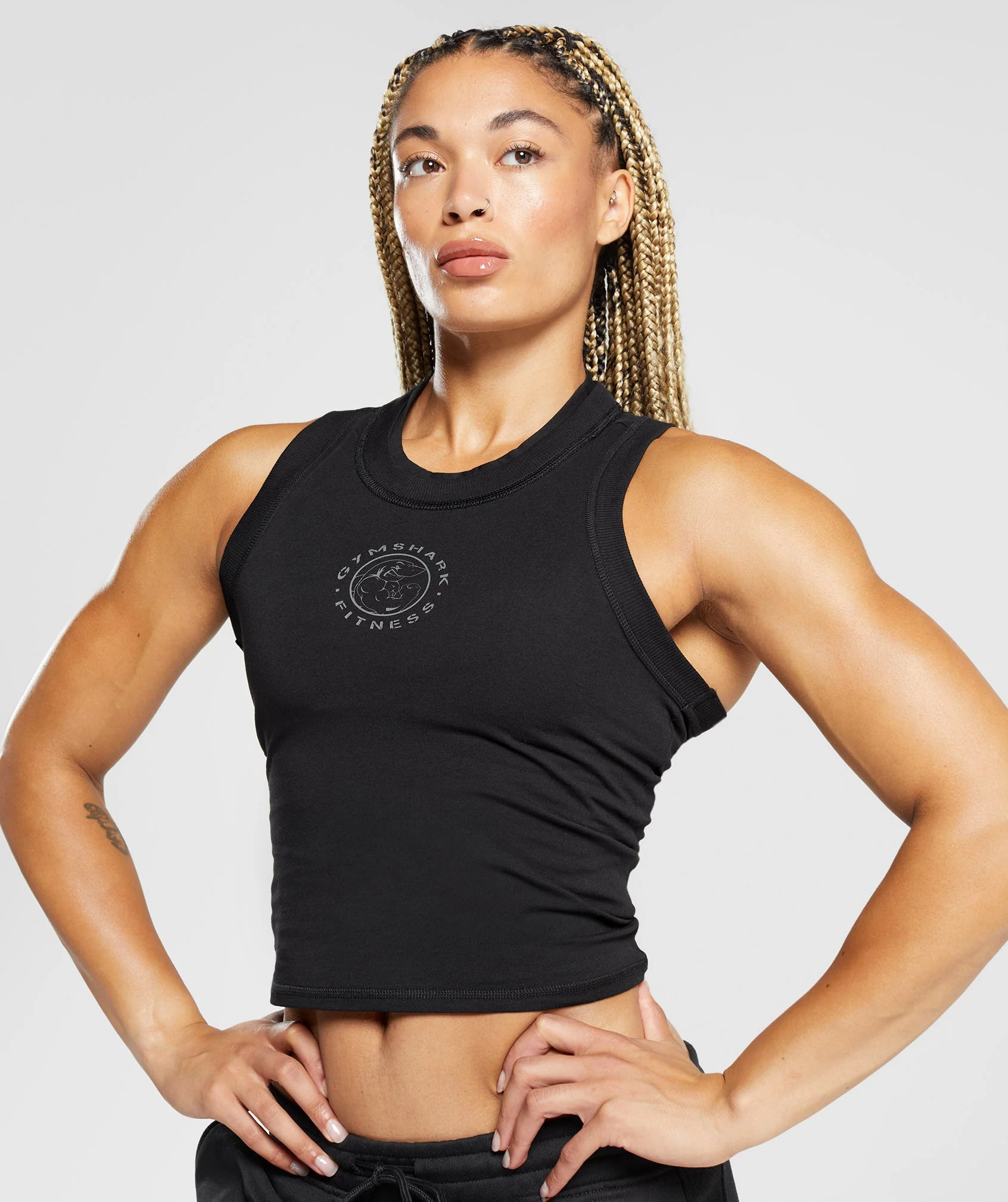 Gymshark Legacy Midi Tank - Black - Image 5