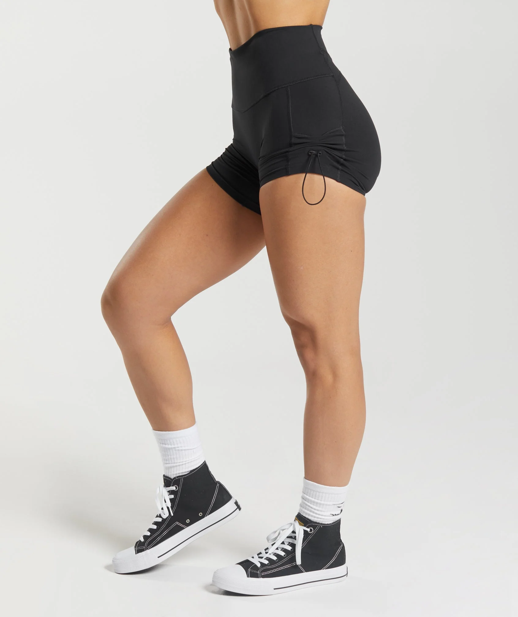 Gymshark Legacy Ruched Tight Shorts - Black - Image 3