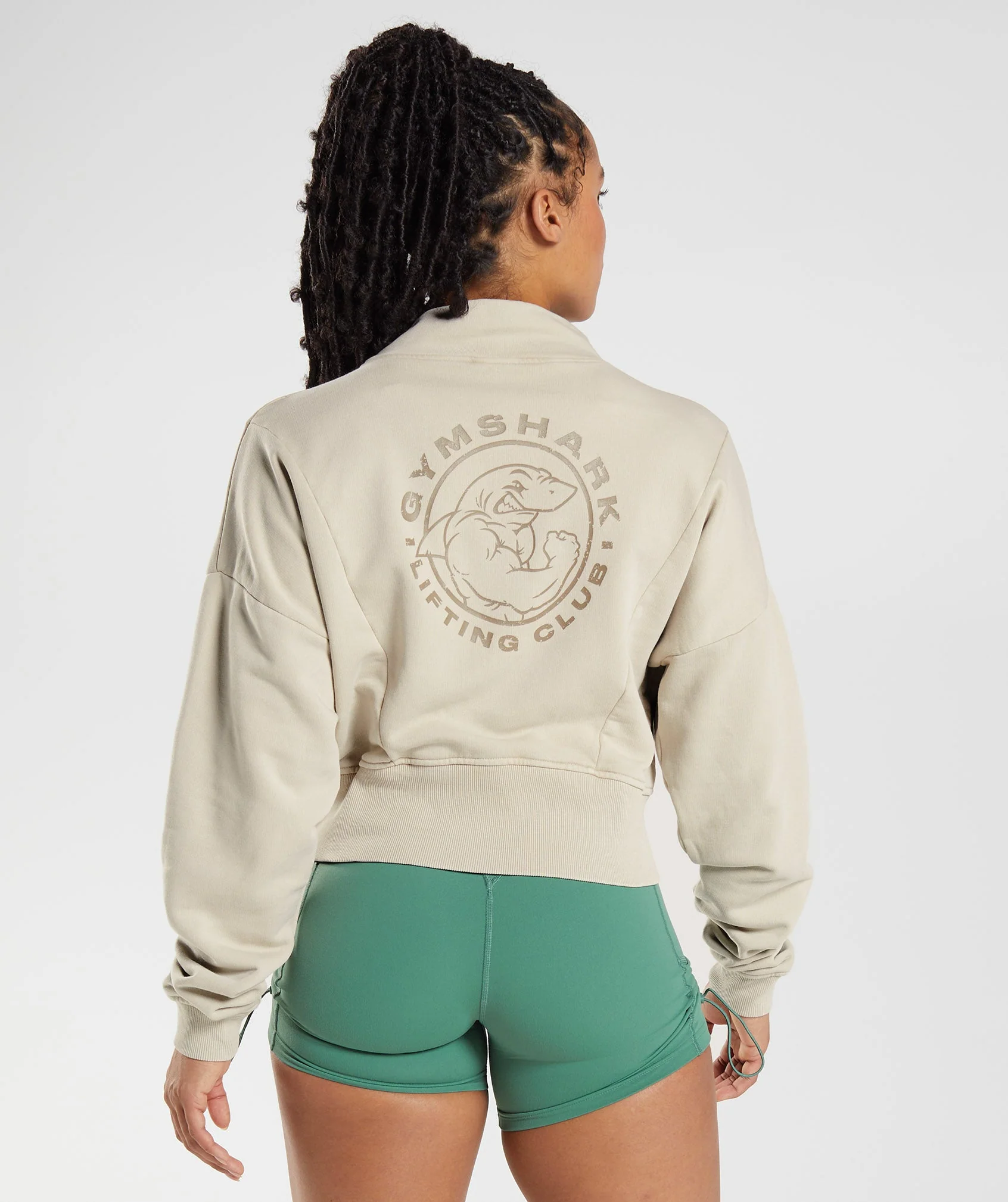Gymshark Legacy Washed Sweatshirt - Pebble Grey - Image 2