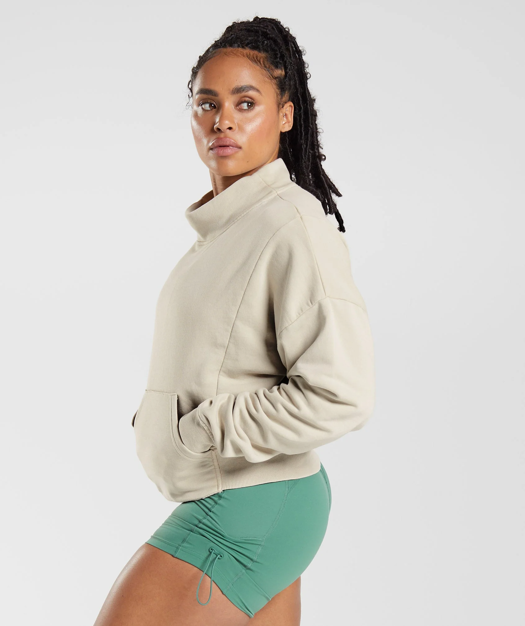 Gymshark Legacy Washed Sweatshirt - Pebble Grey - Image 3
