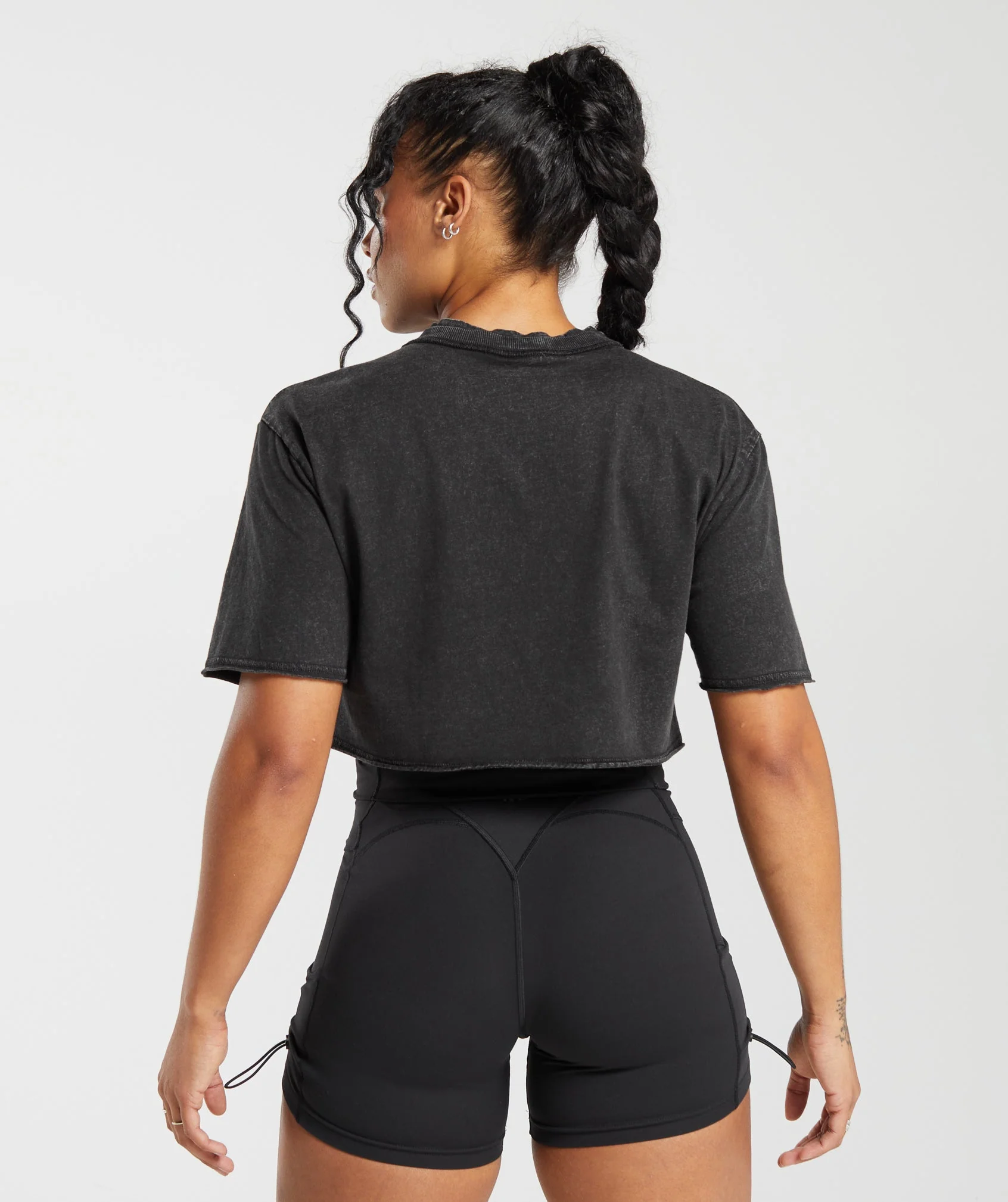 Gymshark Legacy Washed Crop Top - Black - Image 2