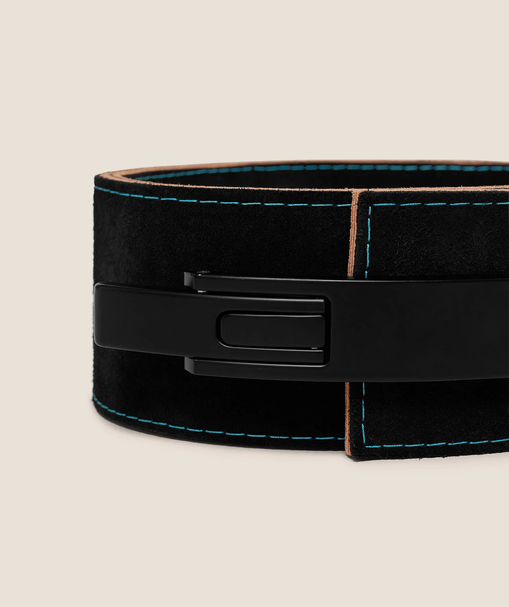 Gymshark Lever Lifting Belt - Black/Brand Blue - Image 5