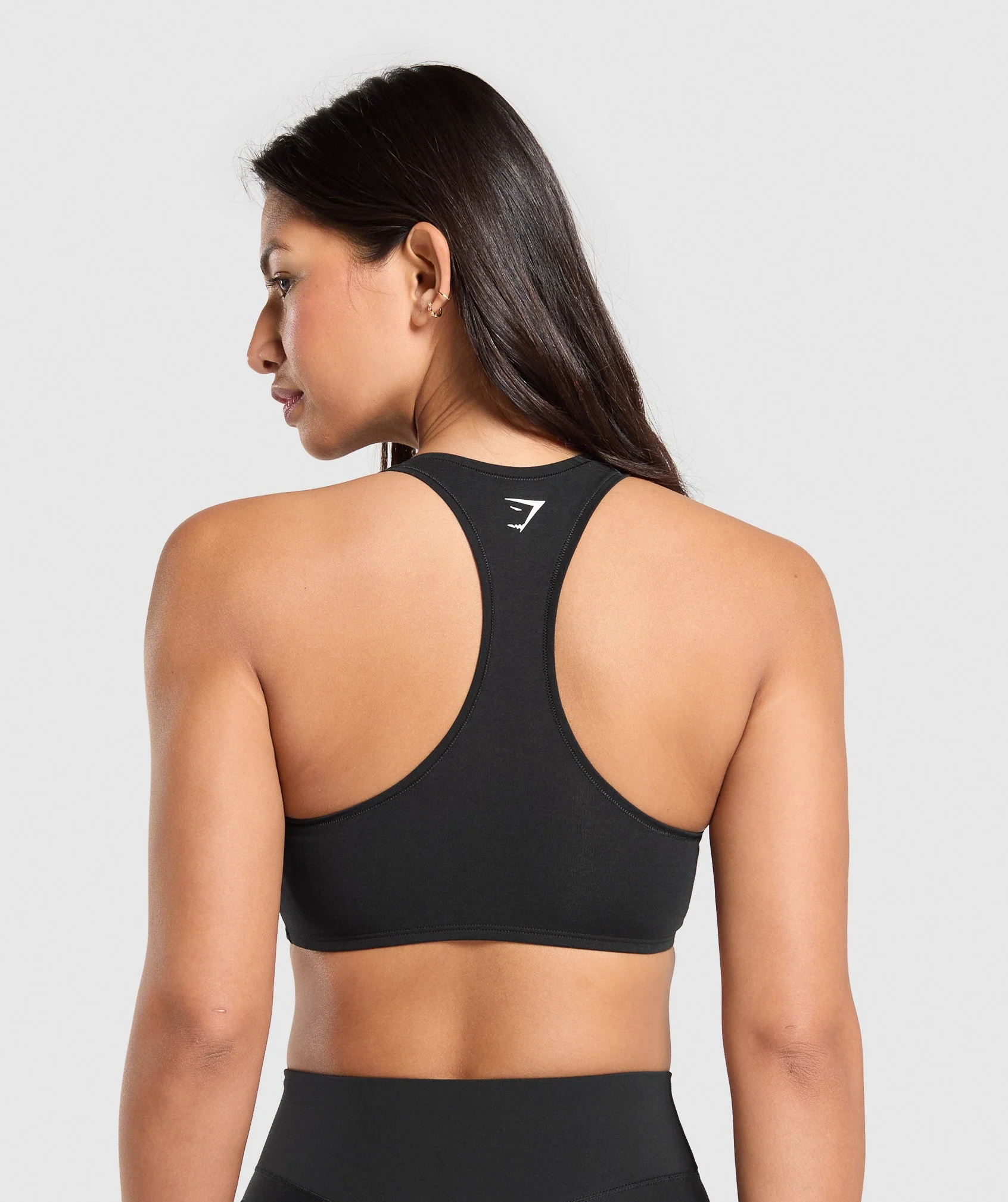 Gymshark Lifestyle Club Cotton Bralette - Black - Image 2