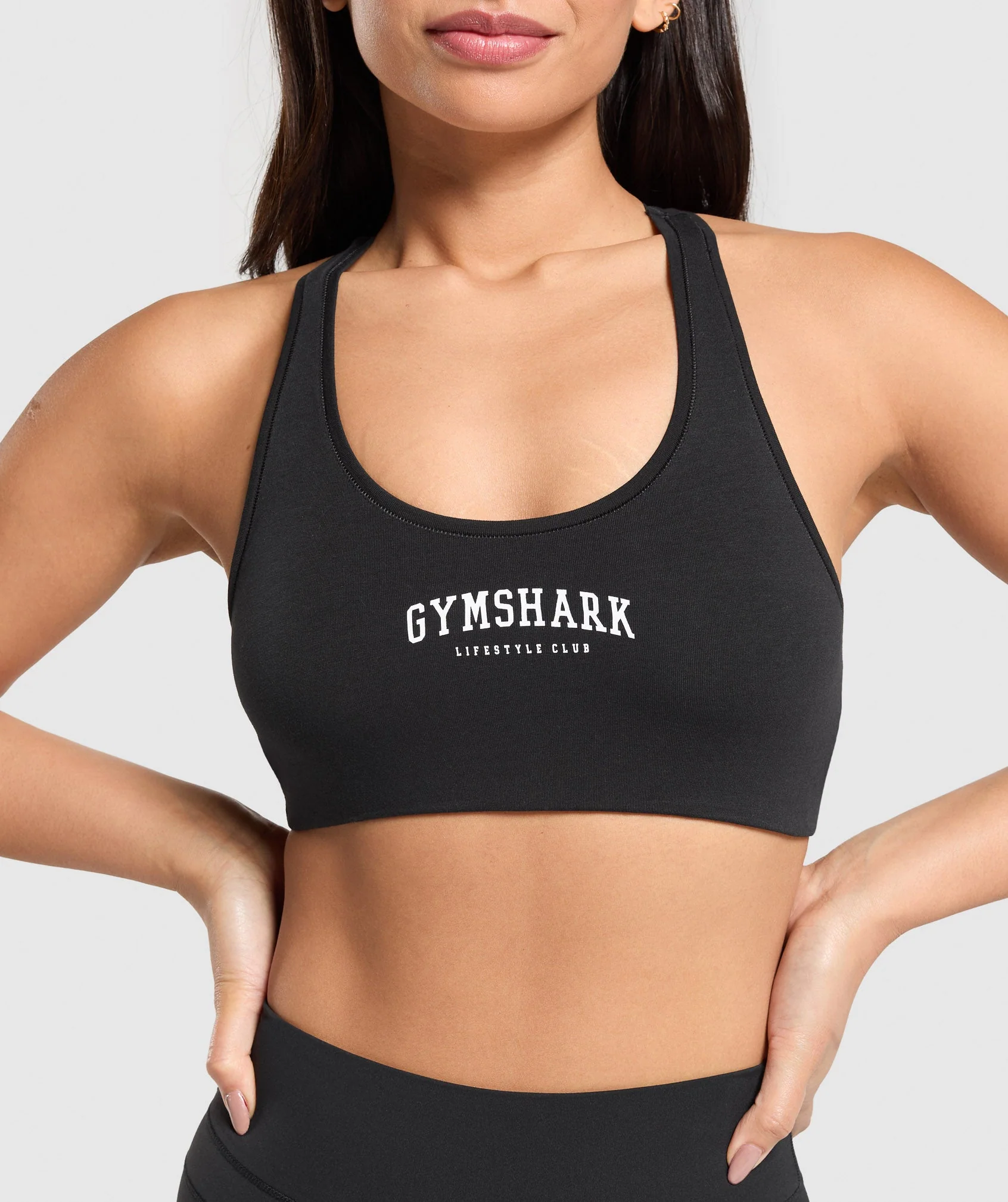 Gymshark Lifestyle Club Cotton Bralette - Black - Image 5