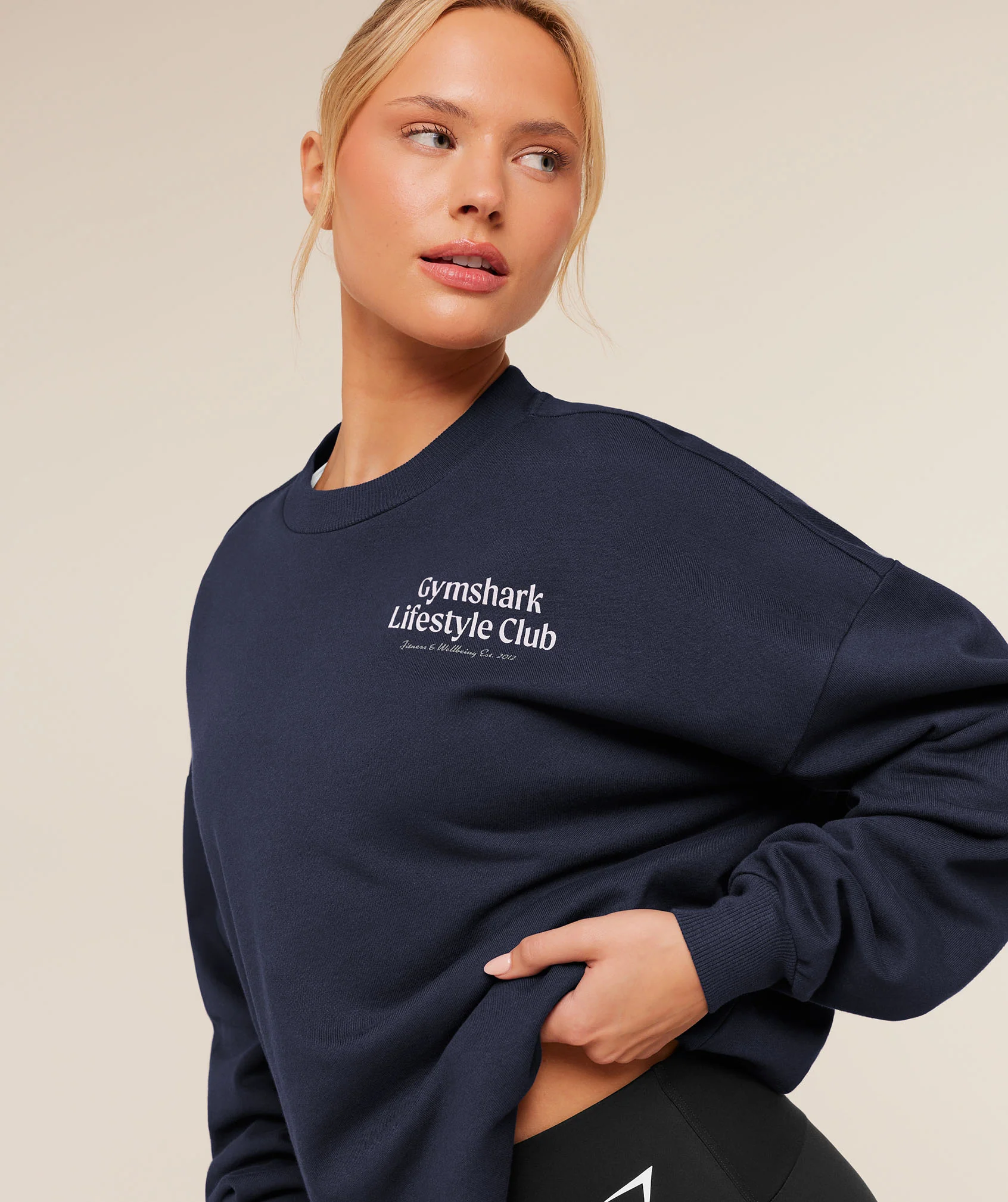 Gymshark Lifestyle Club Graphic Sweatshirt - Heavy Blue - Image 5