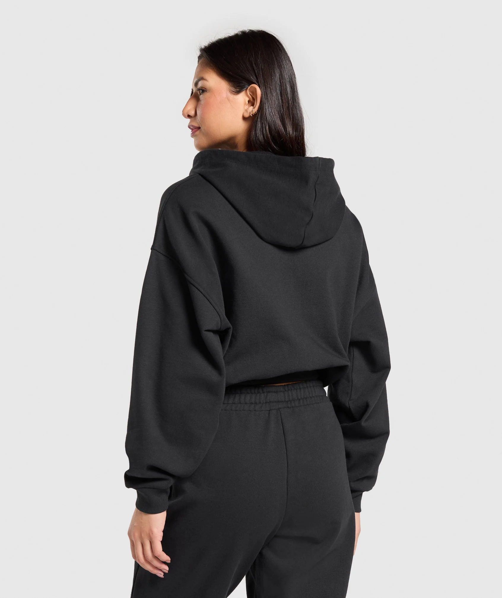 Gymshark Lifestyle Club Graphic Zip Up Hoodie - Black - Image 2