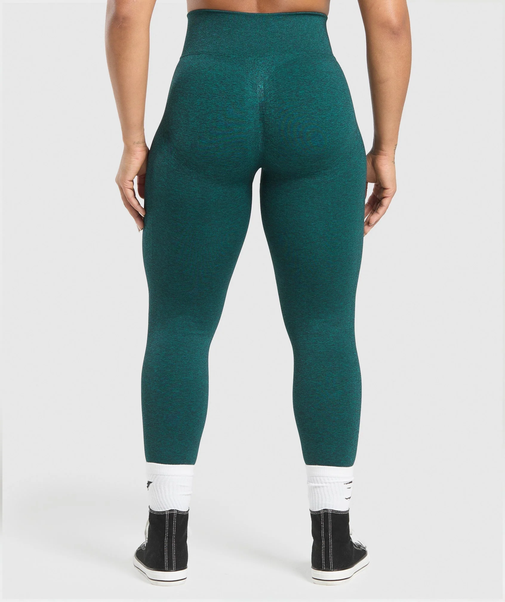 Gymshark Lift Seamless Leggings - Functional Teal/Black Marl - Image 3