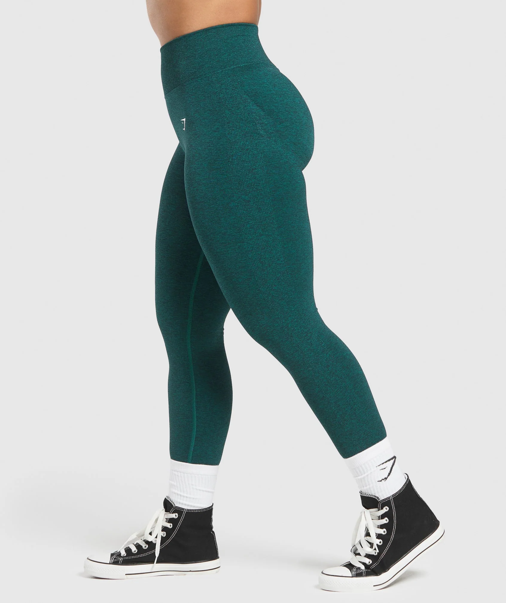Gymshark Lift Seamless Leggings - Functional Teal/Black Marl - Image 8