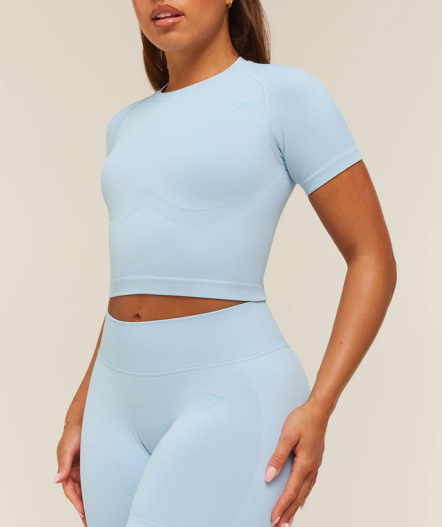 Gymshark Lift Seamless Short Sleeve Top - Chilled Blue - Image 6