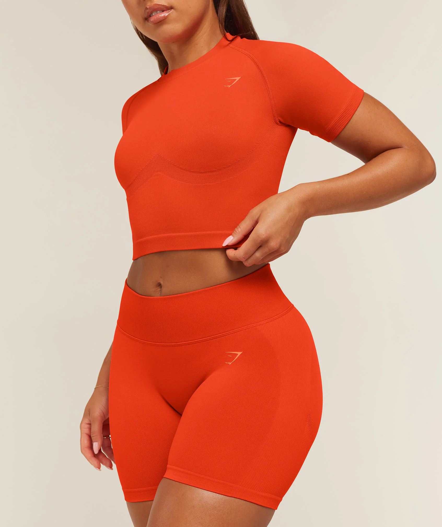 Gymshark Lift Seamless Short Sleeve Top - Bold Orange - Image 6