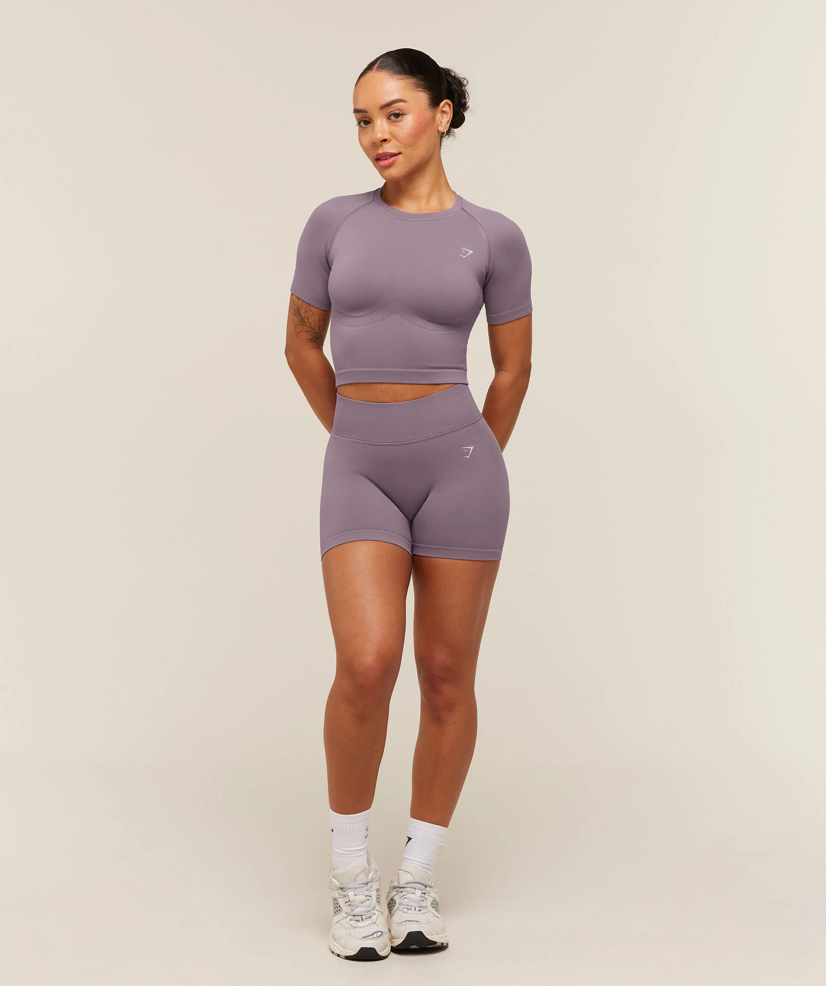 Gymshark Lift Seamless Short Sleeve Top - Dusk Purple - Image 6