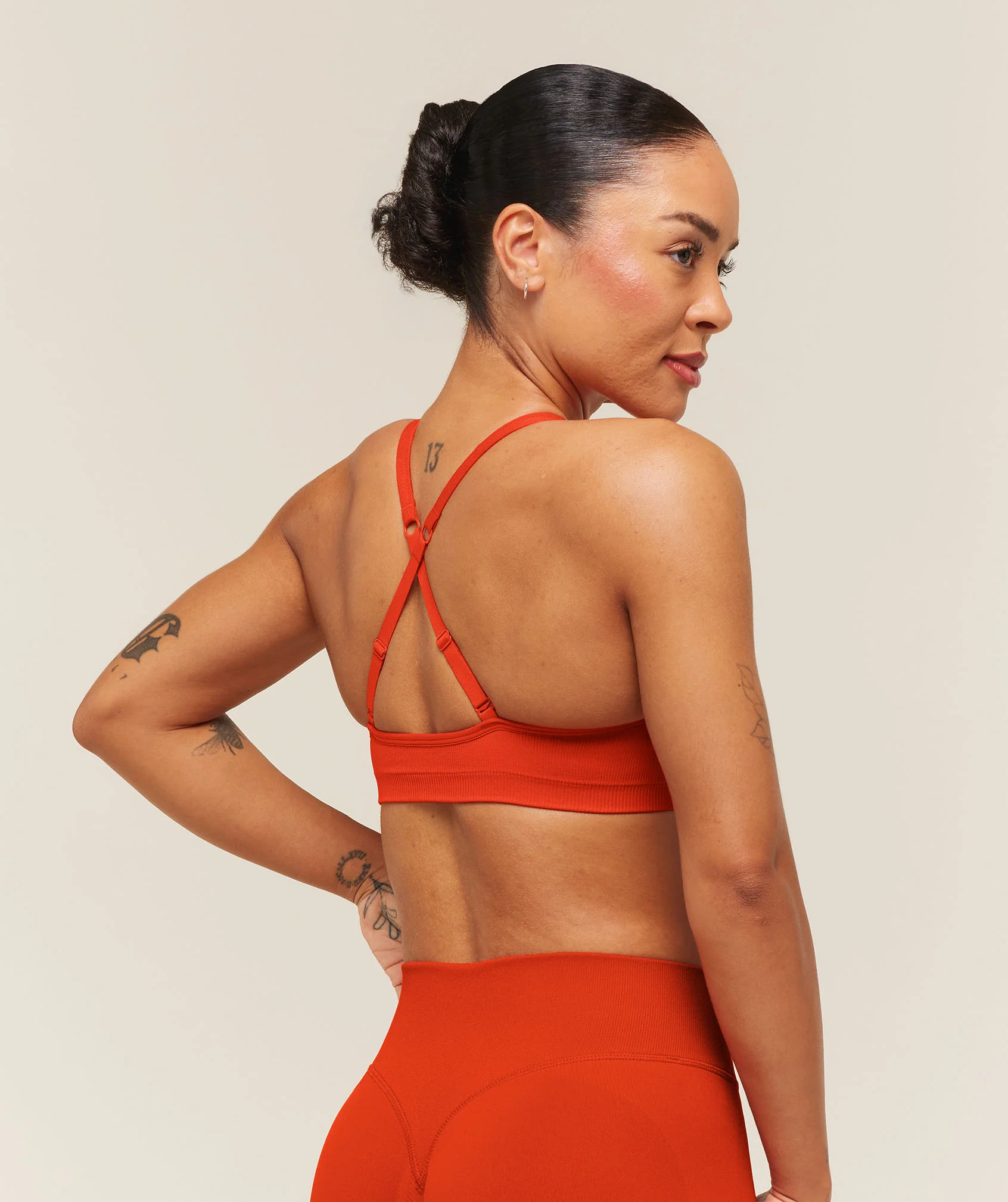 Gymshark Lift Seamless Sports Bra - Bold Orange - Image 2