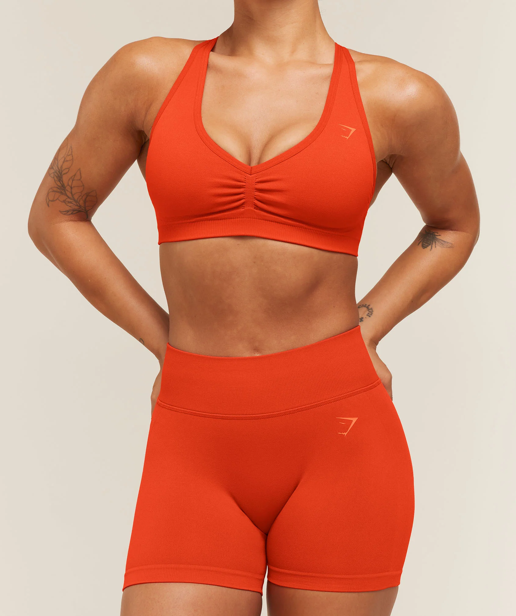 Gymshark Lift Seamless Sports Bra - Bold Orange - Image 5