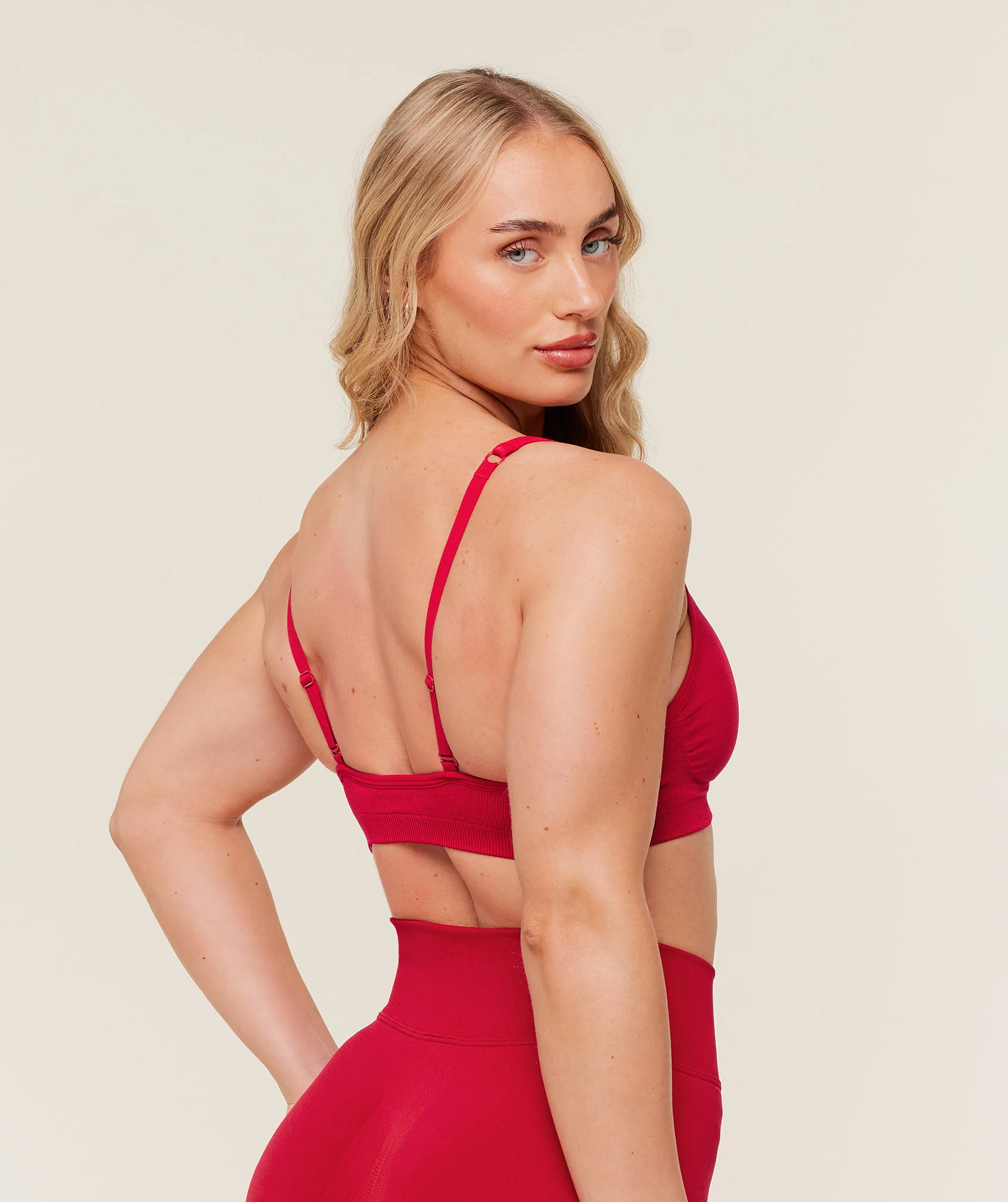 Gymshark Lift Seamless Sports Bra - Carmine Red - Image 3