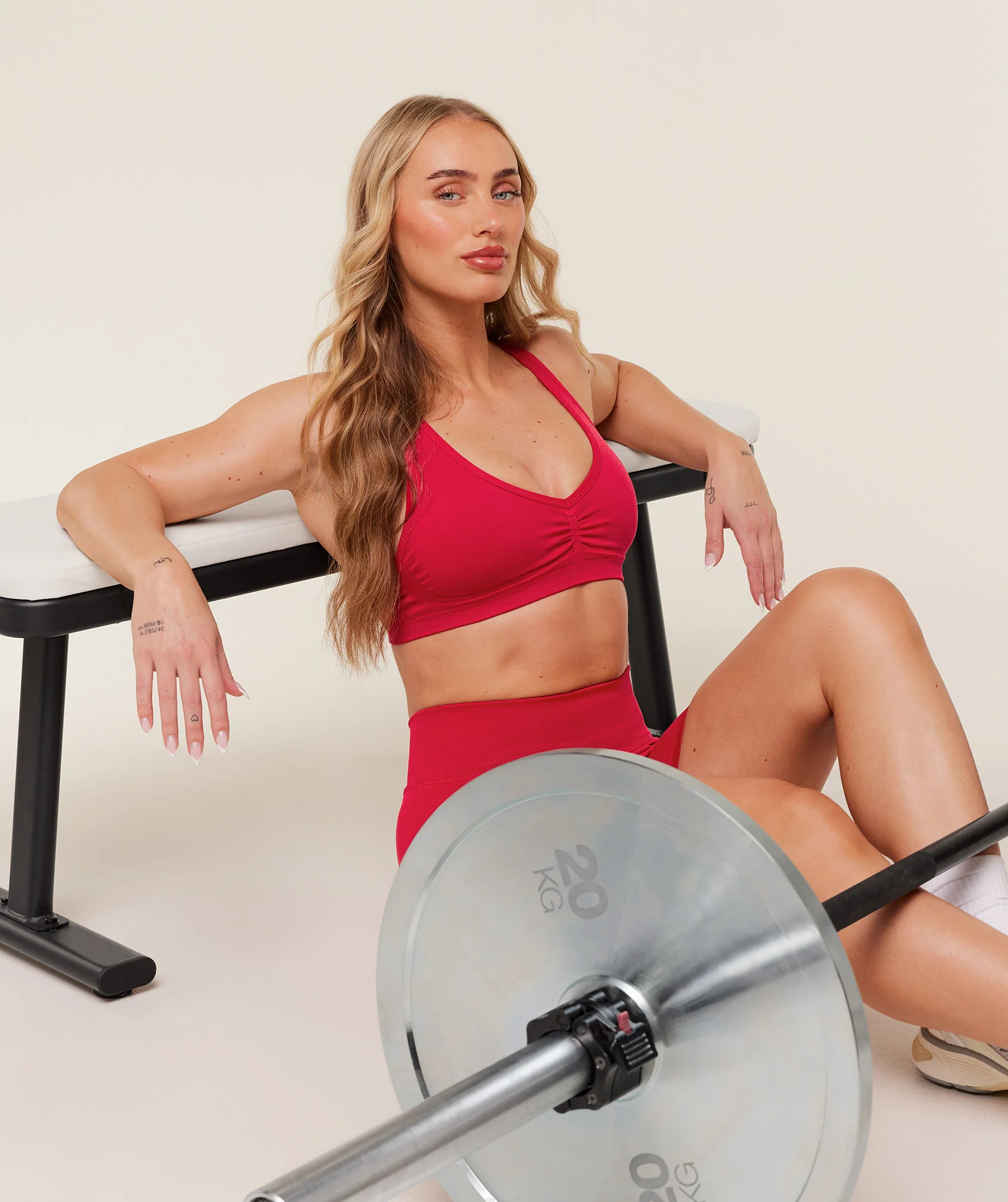 Gymshark Lift Seamless Sports Bra - Carmine Red - Image 6