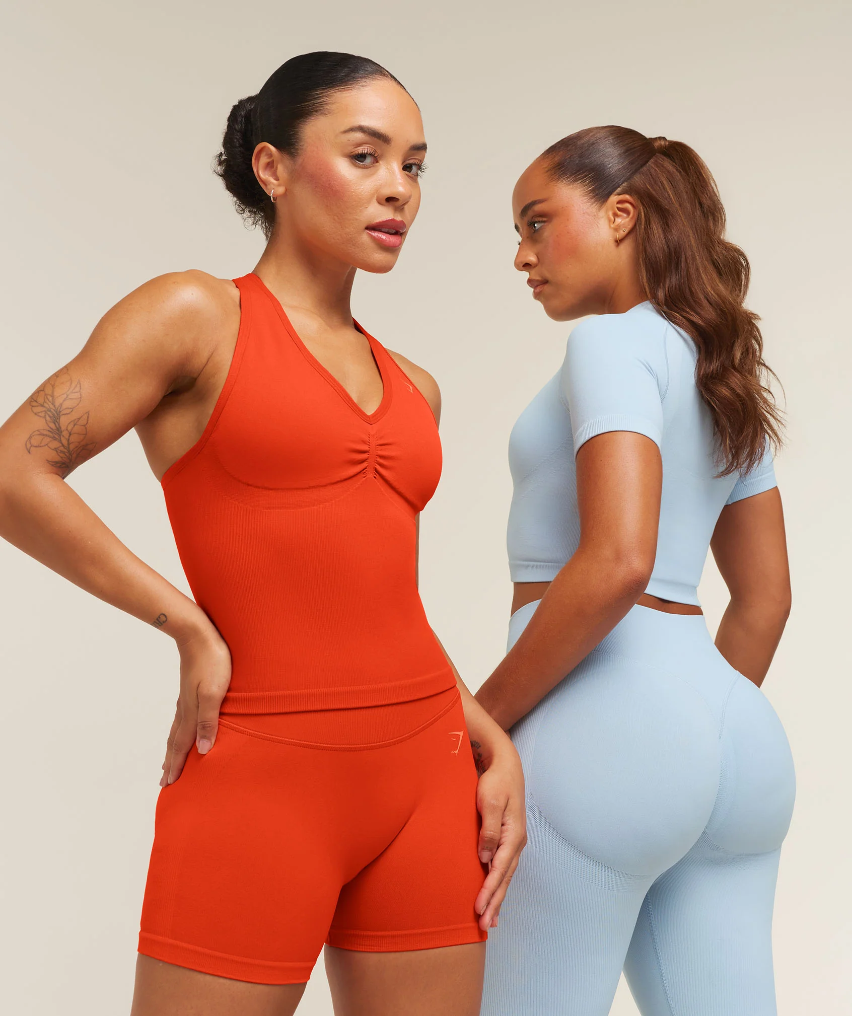 Gymshark Lift Seamless Tank with Shelf - Bold Orange - Image 5
