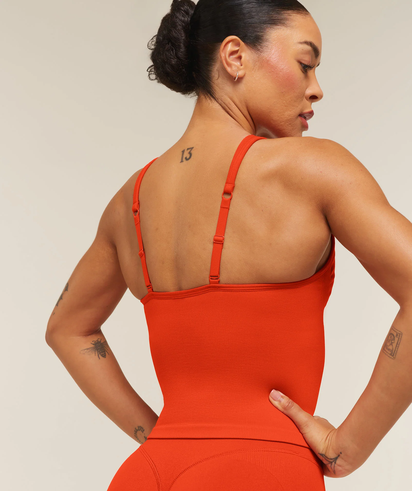 Gymshark Lift Seamless Tank with Shelf - Bold Orange - Image 6