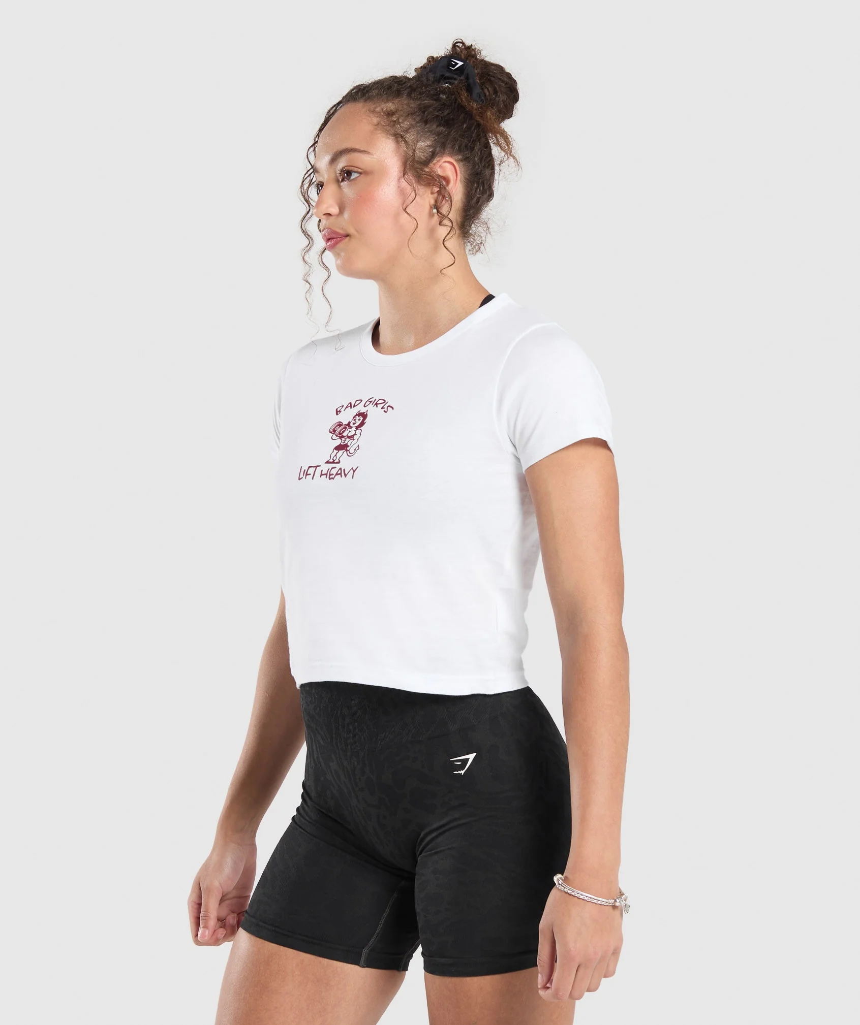Gymshark Lifting Club Graphic Baby Tee - White - Image 3
