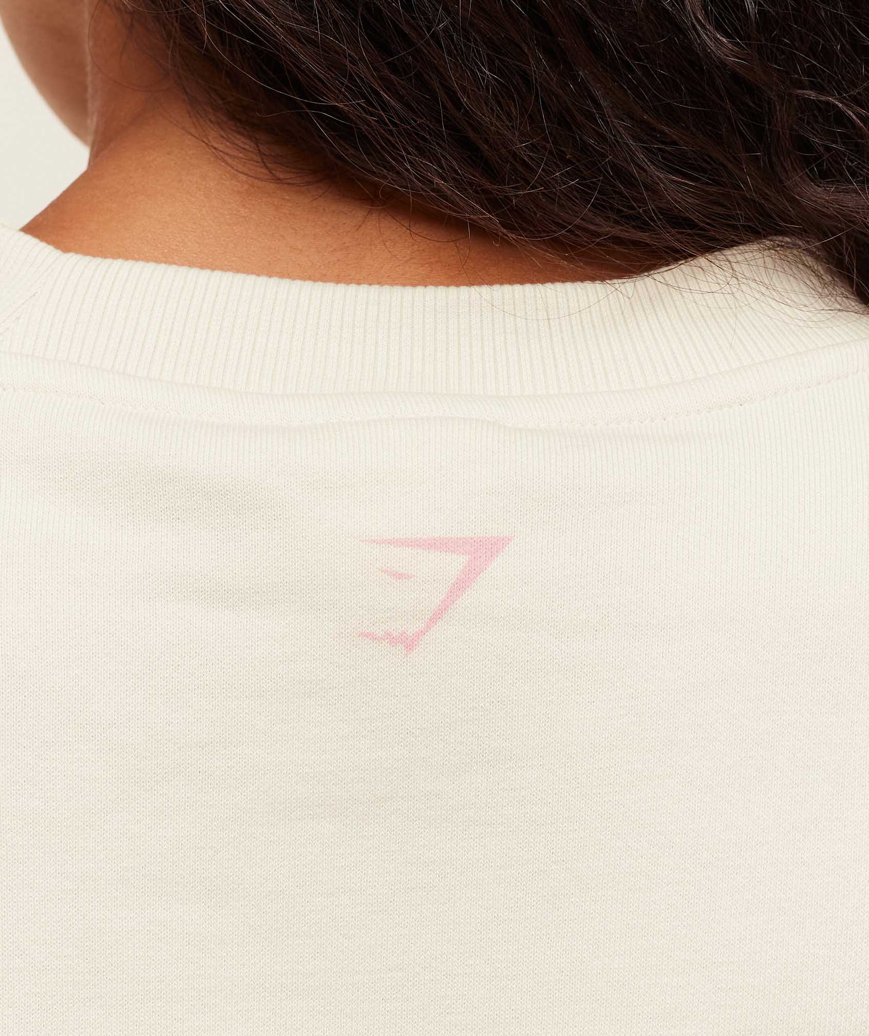 Gymshark Lifting Club Graphic Oversized Crew Neck - Oat White - Image 5