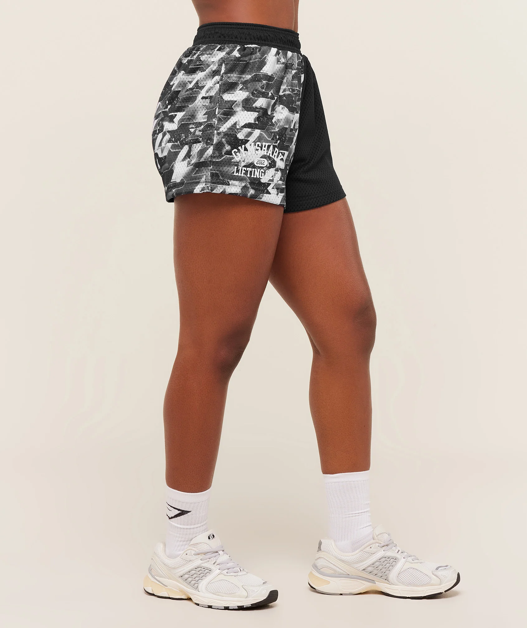 Gymshark Lifting Club Mesh Shorts - Black/White - Image 3