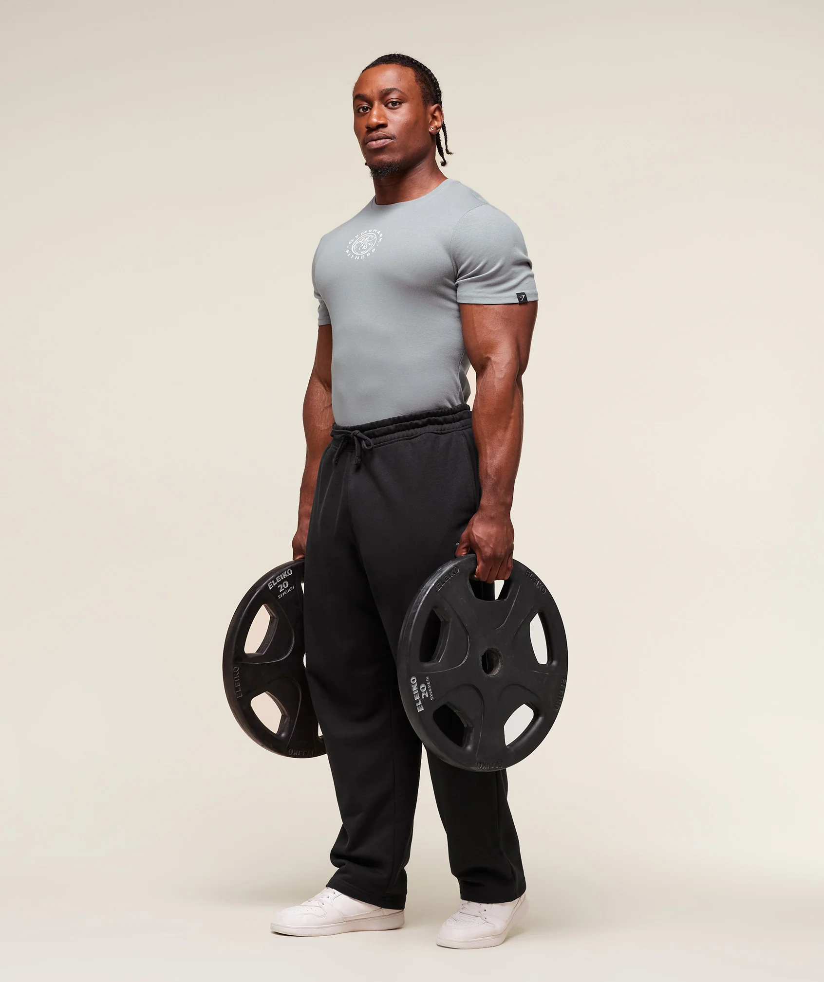 Gymshark Legacy Ribbed T-Shirt - Denim Grey - Image 4