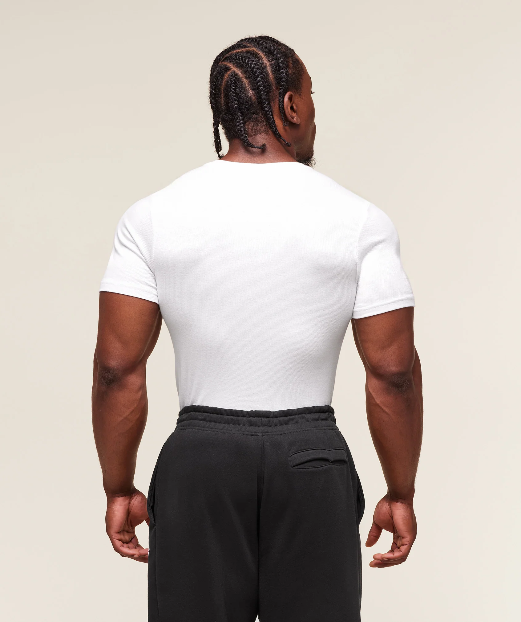 Gymshark Legacy Ribbed T-Shirt - White - Image 2
