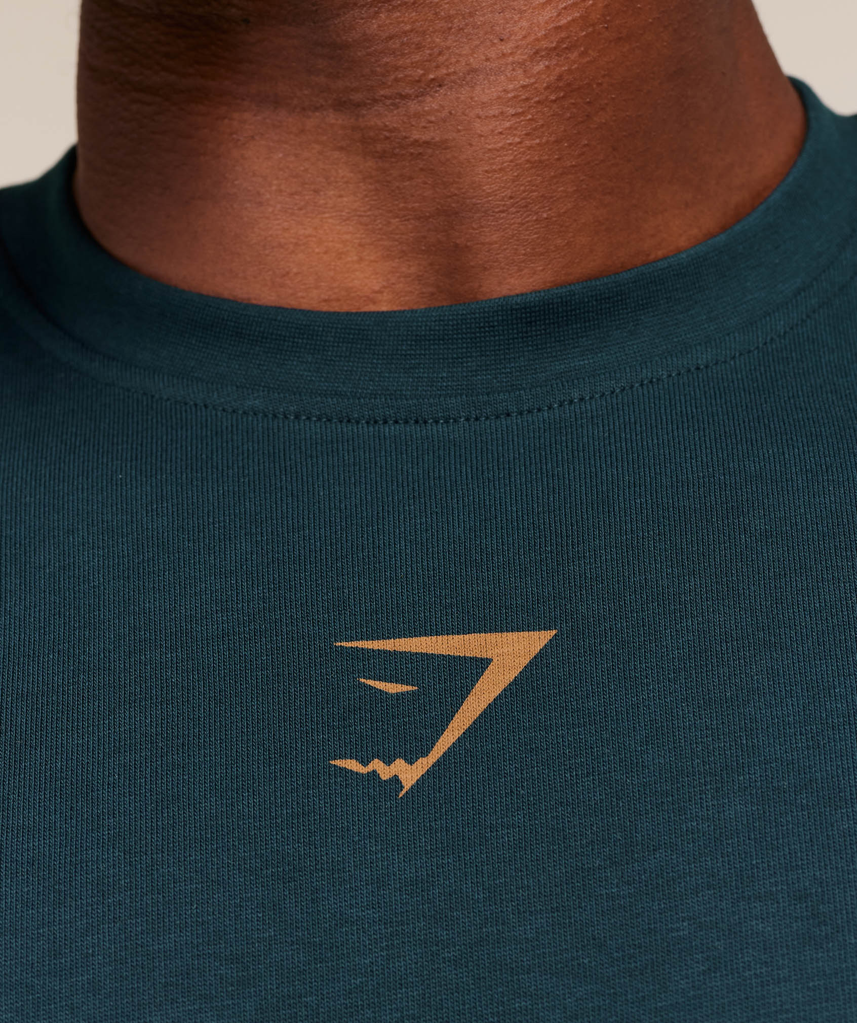 Gymshark Lifting Club T-Shirt - Deep Petrol Blue/Antique Gold - Image 6