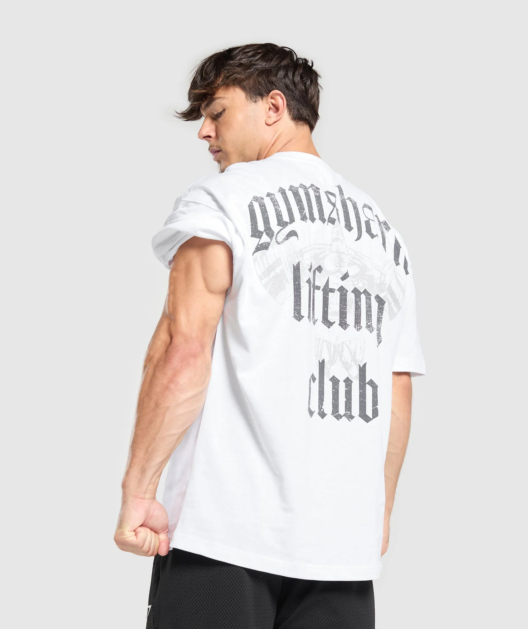 Gymshark Lifting Club T-Shirt - White/Pitch Grey - Image 3