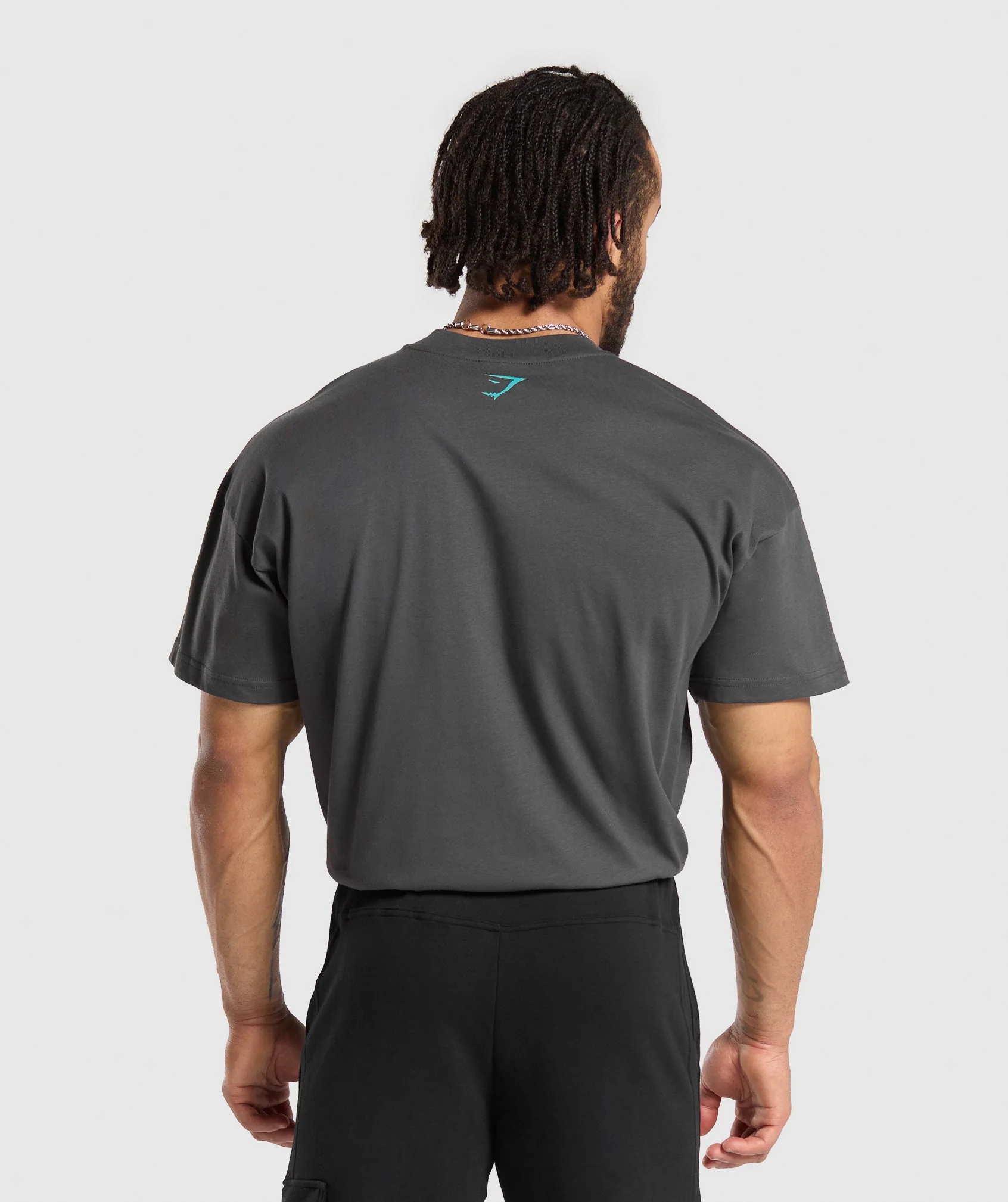 Gymshark Lifting Dept Graffiti T-Shirt - Asphalt Grey - Image 3