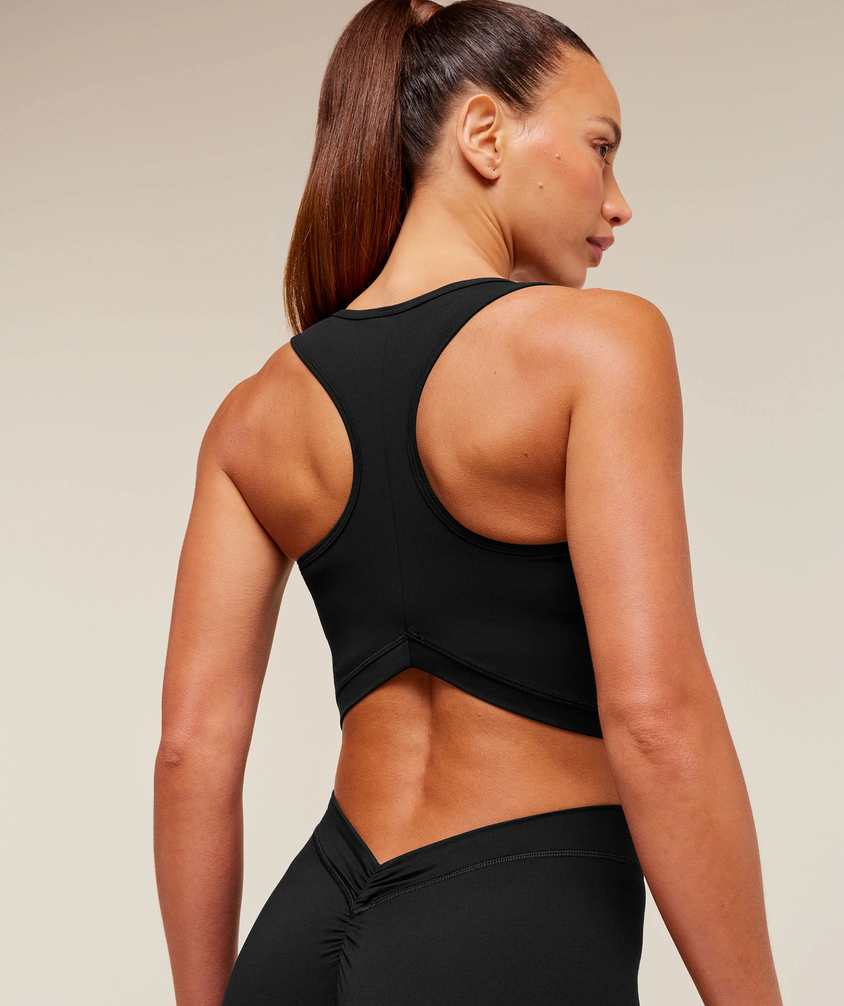 Gymshark Lifting Dipped Crop Tank - Black - Image 6