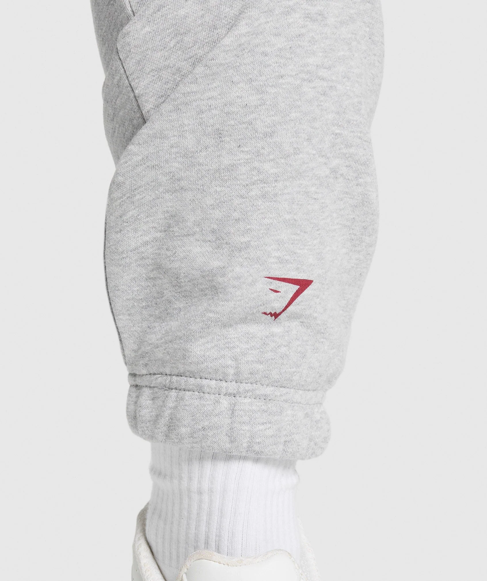 Gymshark Lifting Essentials Graphic Brushed Oversized Joggers - Light Grey Core Marl - Image 7