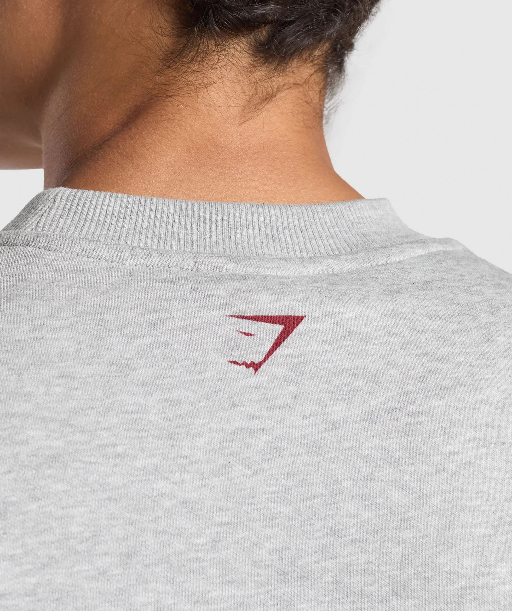 Gymshark Lifting Essentials Graphic Brushed Oversized Sweatshirt - Light Grey Core Marl - Image 6