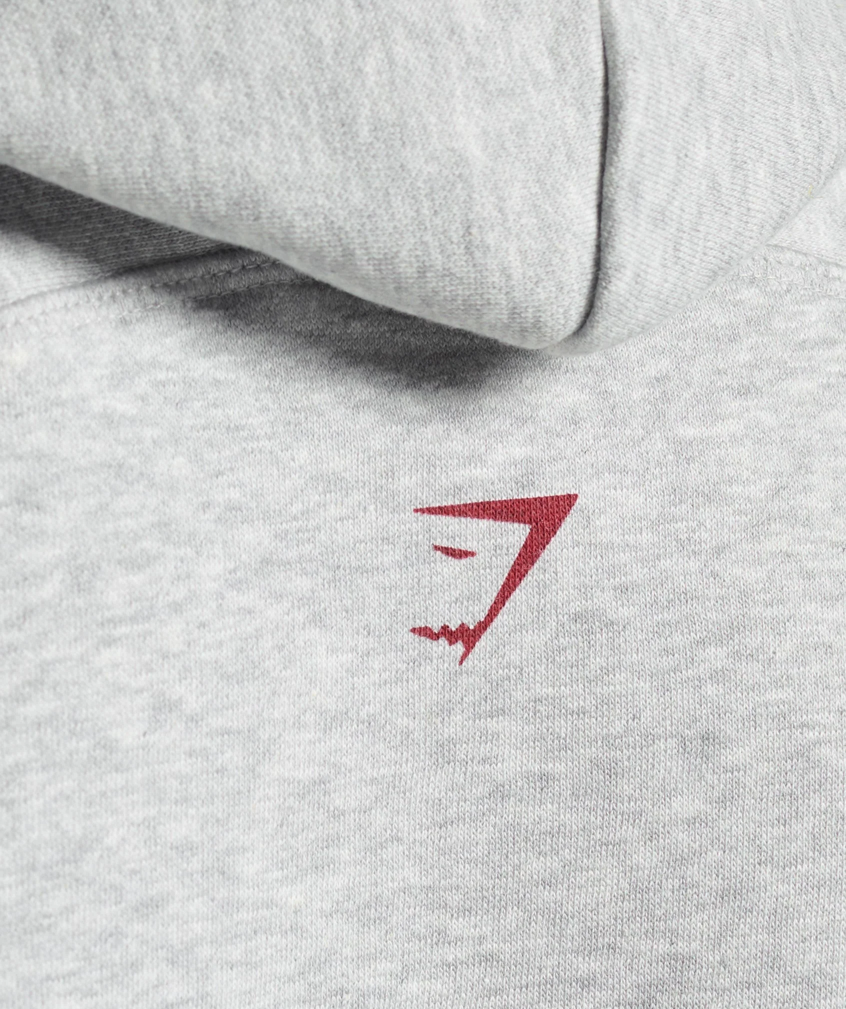 Gymshark Lifting Essentials Graphic Cropped Hoodie - Light Grey Core Marl - Image 5