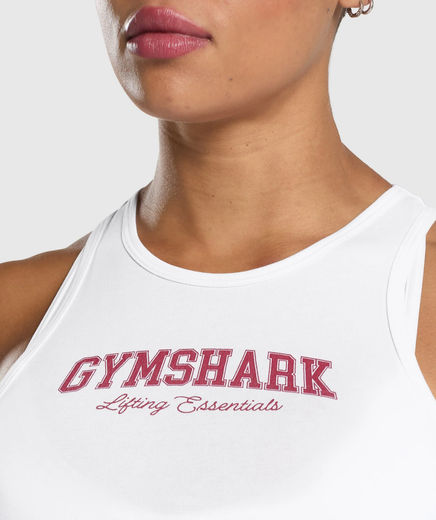 Gymshark Lifting Essentials Graphic Tank - White - Image 5