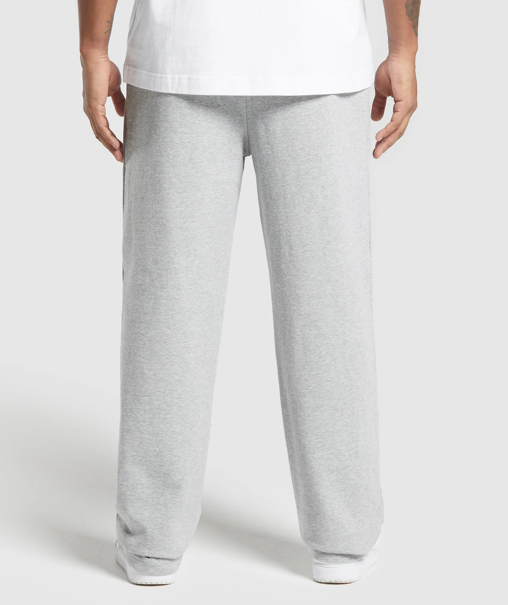 Gymshark Lifting Essentials Straight Leg Pant - Light Grey Core Marl - Image 2